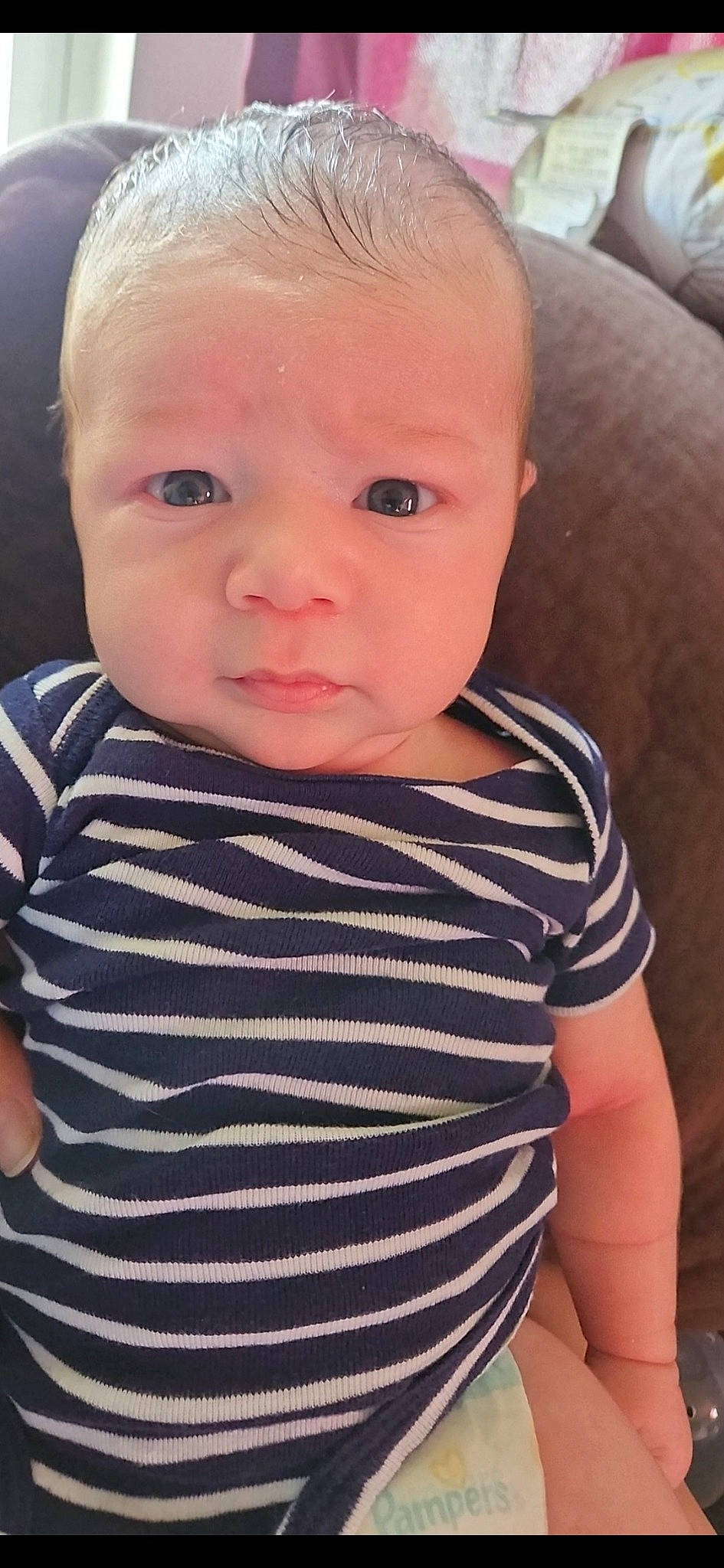 Javion is registered to the contest to win money with this photo: baby, baby_toddler_clothing, cheek, chest, child, eyelash, happy, human_body, iris, lip, nose, pattern, person, portrait_photography, sitting, skin, sleeve, t_shirt, toddler