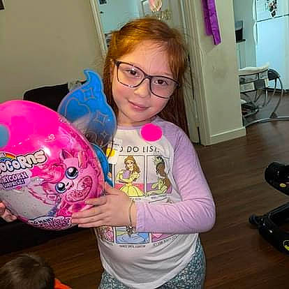 Iliana joined the competition — help win amazing prizes! balloon, chair, child, event, eyewear, flooring, fun, glasses, happy, leisure, magenta, party, party_supply, person, pink, recreation, smile, t_shirt, toddler, toy