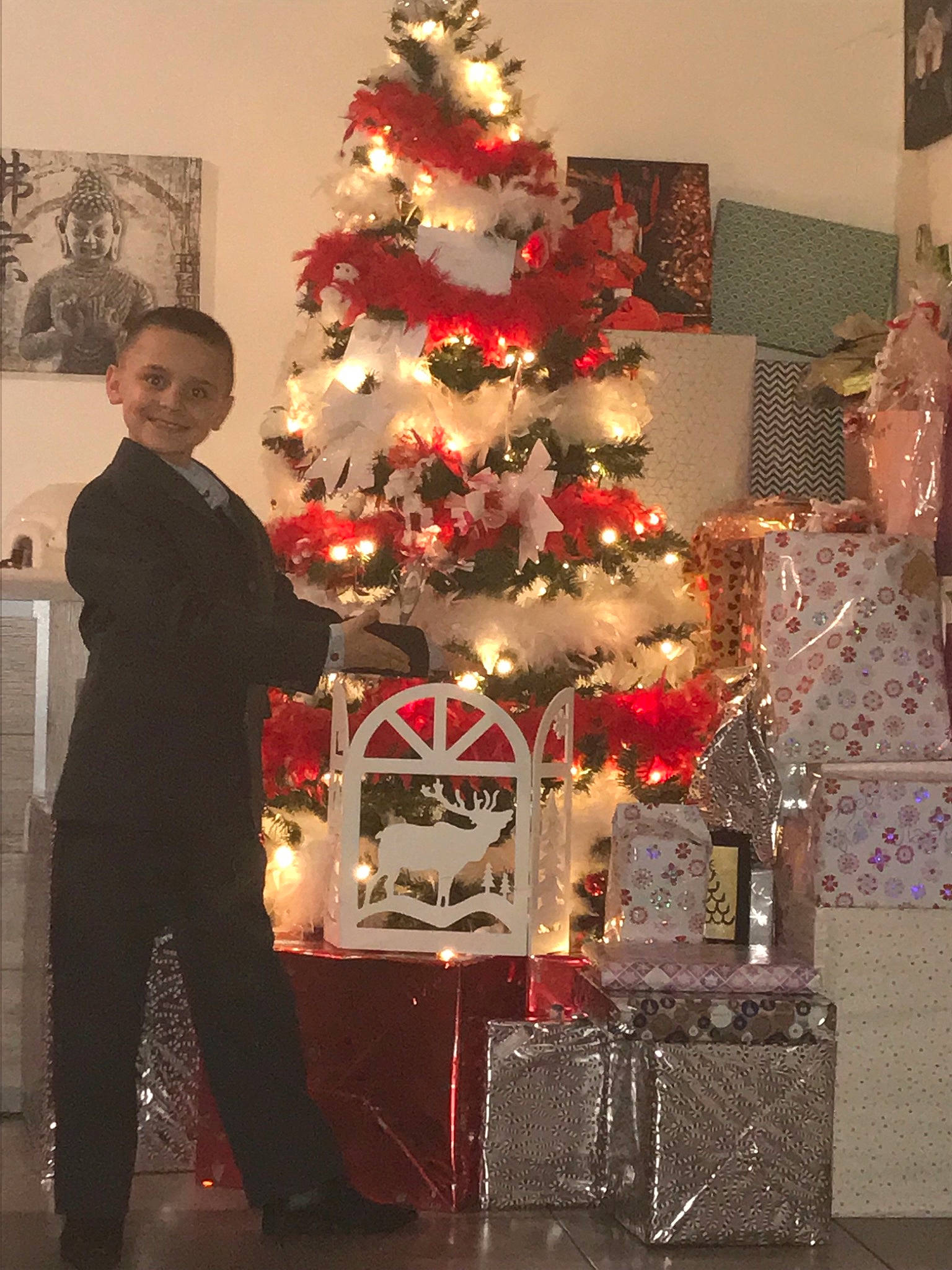 Matheo a rejoint le concours — aidez-le/la à gagner de superbes lots ! christmas, christmas_decoration, christmas_eve, christmas_ornament, christmas_tree, conifer, event, holiday, holiday_ornament, home, interior_design, joy, ornament, person, pine_family, plant, room, spruce, tradition, tree