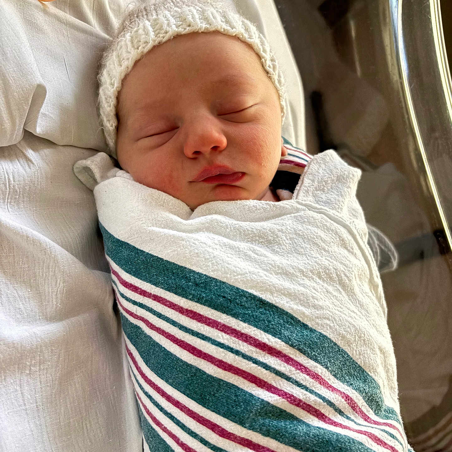 Bailey joined the competition — help win amazing prizes! newborn, baby, sleeping, wrapped, blanket, hat, hospital, bed, infant, peaceful, portrait, child, soft_light, closeup, resting, cute, cozy, fresh, tiny, peace