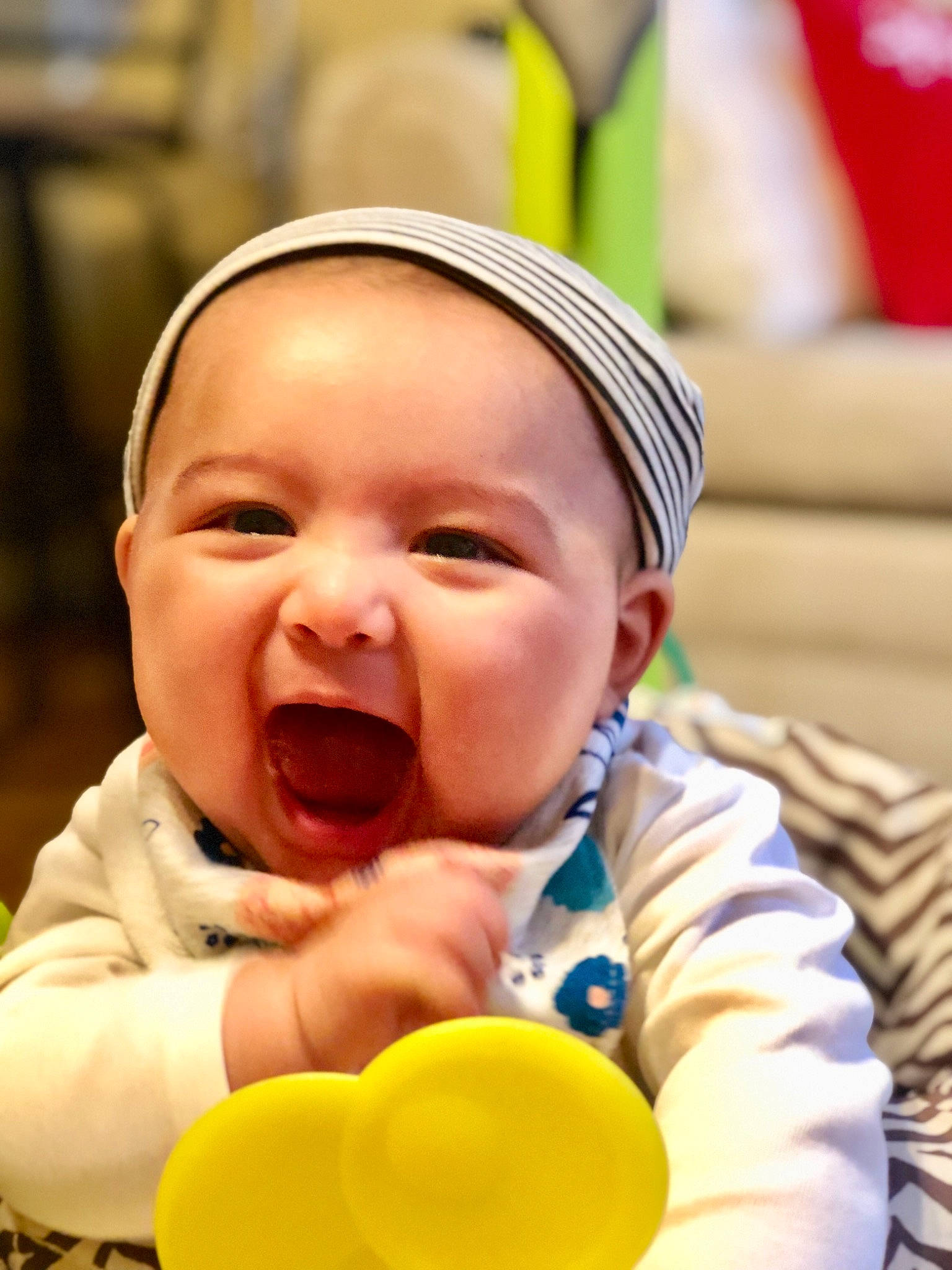 Valerie Diaz joined the competition — help win amazing prizes! baby, baby_laughing, child, facial_expression, happy, laugh, person, smile, toddler