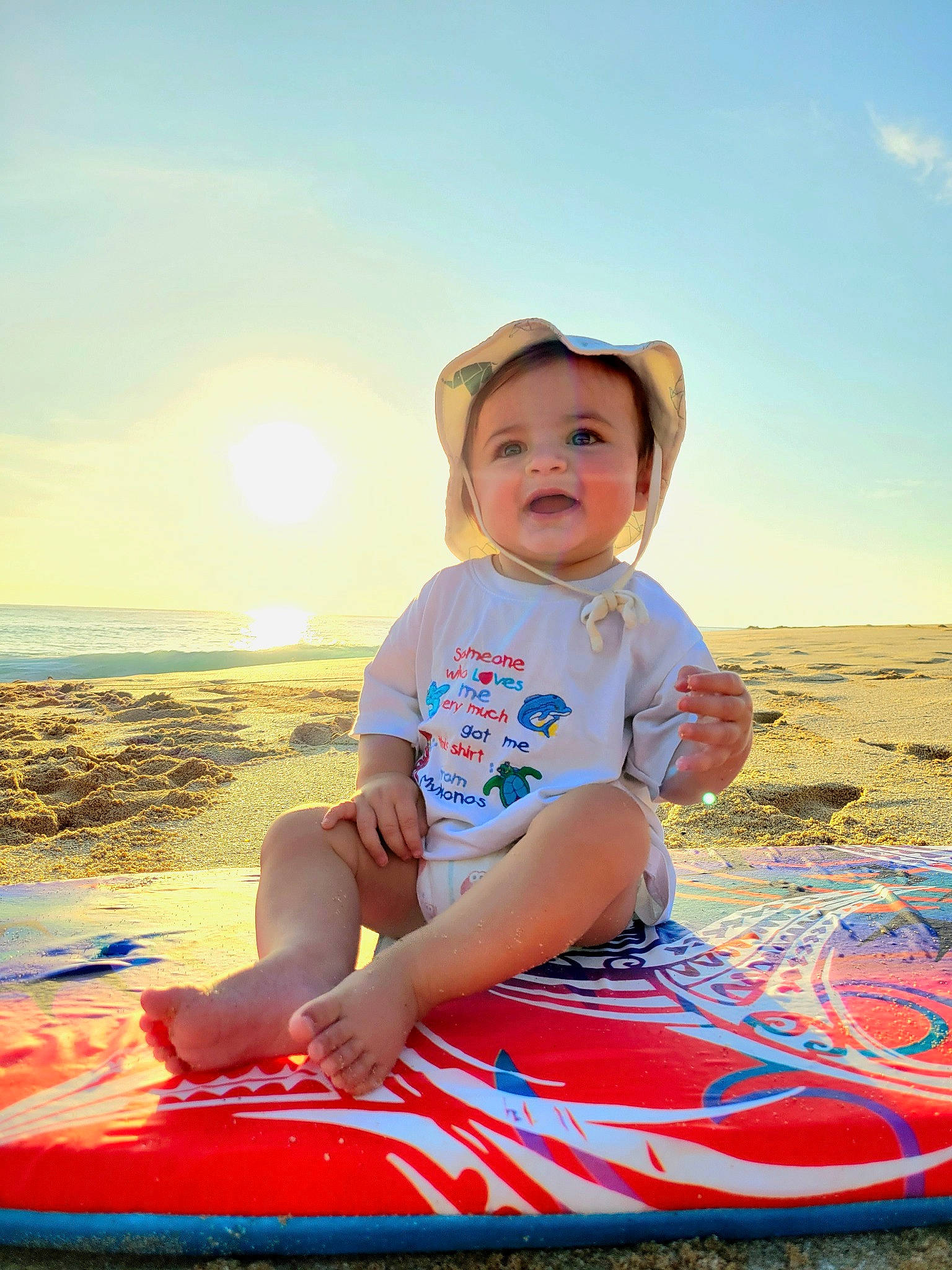 Mason joined the competition — help win amazing prizes! azure, baby_toddler_clothing, beach, cloud, flash_photography, fun, happy, hat, horizon, landscape, leisure, morning, people_in_nature, person, sand, shorts, sky, summer, sunlight, toddler