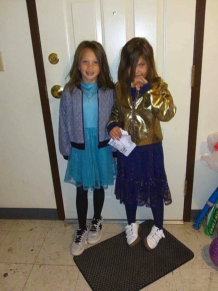 La'Kesha joined the competition — help win amazing prizes! bag, boot, child, costume, event, fashion_design, flooring, fun, joy, knee, pattern, person, room, shoe, smile, sneakers, sock, standing, thigh, toddler