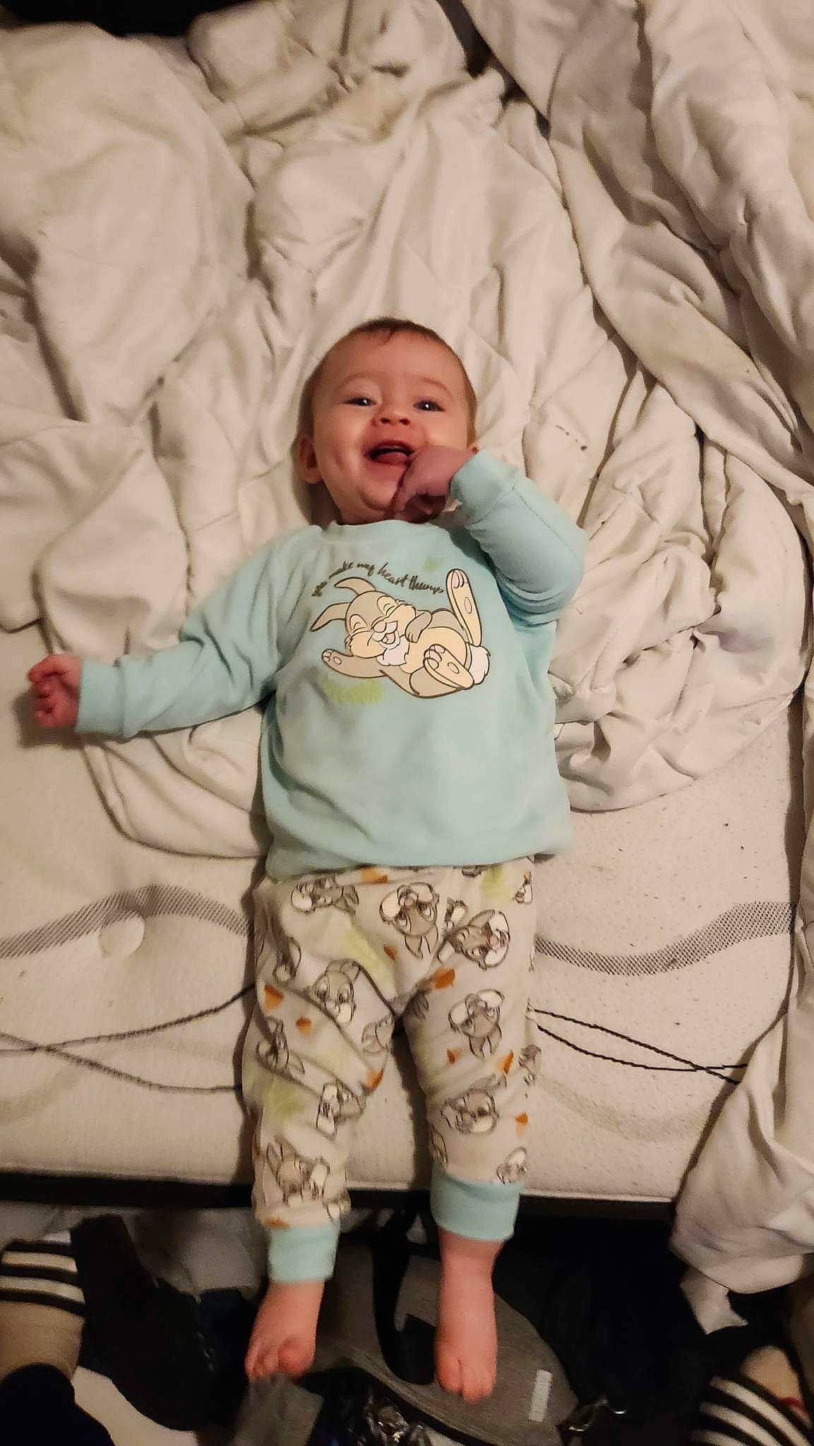 Aurora joined the competition — help win amazing prizes! baby, baby_toddler_clothing, child, comfort, event, happy, human, linens, outerwear, pattern, person, pink, product, room, skin, sleeve, smile, t_shirt, textile, thigh