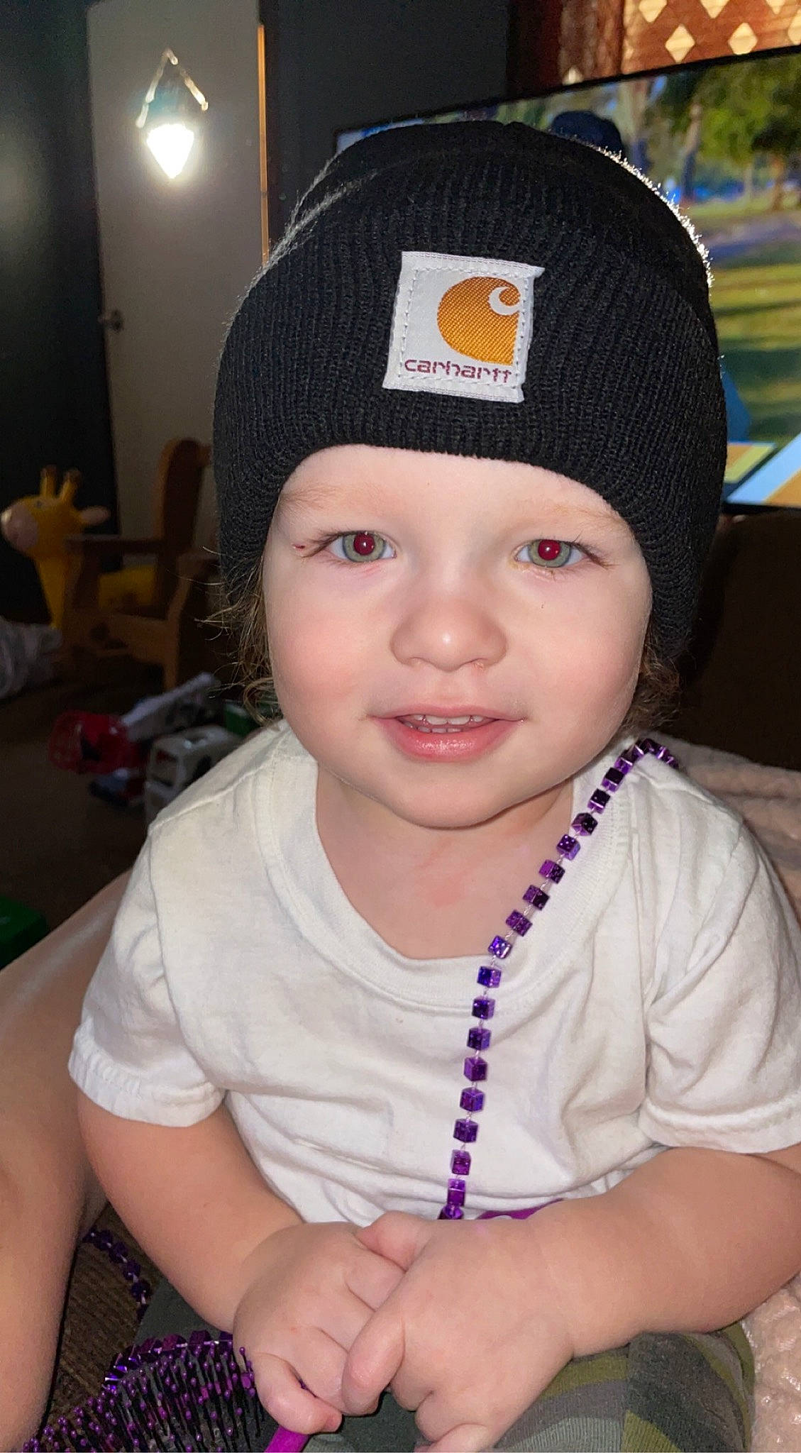 Colton joined the competition — help win amazing prizes! baby, baby_toddler_clothing, beanie, bonnet, cap, cheek, child, electric_blue, fashion_accessory, hat, headgear, headwear, knit_cap, lip, person, portrait_photography, sleeve, smile, toddler, winter