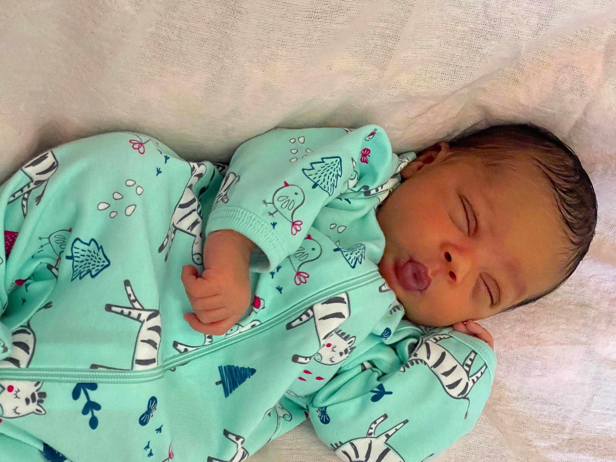 Amoura is registered to the contest to win money with this photo: arm, baby, baby_products, baby_sleeping, baby_toddler_clothing, child, comfort, hand, human_body, linens, mammal, pattern, person, product, skin, sleeve, t_shirt, textile, thigh, toddler