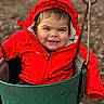 Shaddai is registered to the contest to win money with this photo: toddler, child, swing, playground, red_jacket, smiling, happy, outdoor, face, person, clothing, seat, metal, fun, cute, winter_clothes, park, young_child, joy, baby