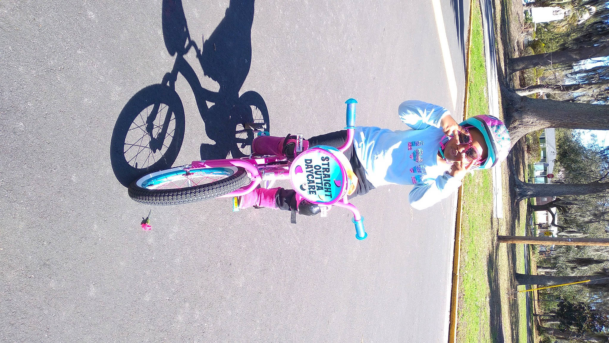 Adore joined the competition — help win amazing prizes! bicycle, bicycle_accessory, bicycle_fork, bicycle_frame, bicycle_handlebar, bicycle_helmet, bicycle_part, bicycle_tire, bicycle_wheel, bicycles_equipment_and_supplies, clothing, cycle_sport, cycling, helmet, person, shoe, sneakers, sports_equipment, tire, tree