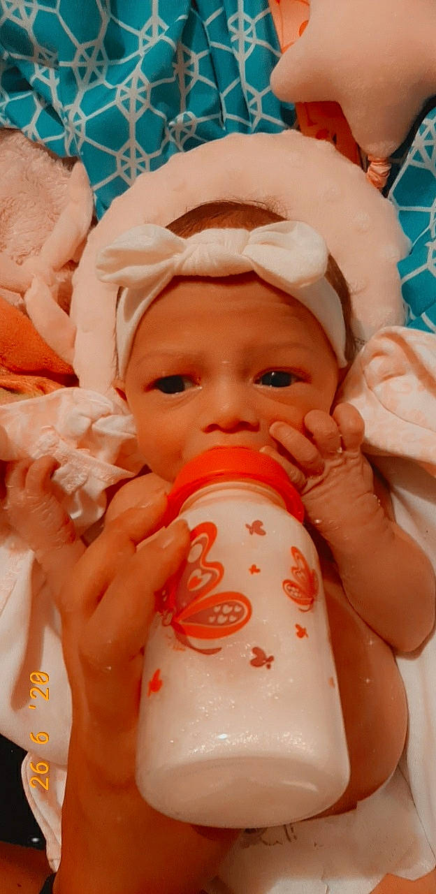 Kallie joined the competition — help win amazing prizes! baby, cheek, child, mouth, person, toddler