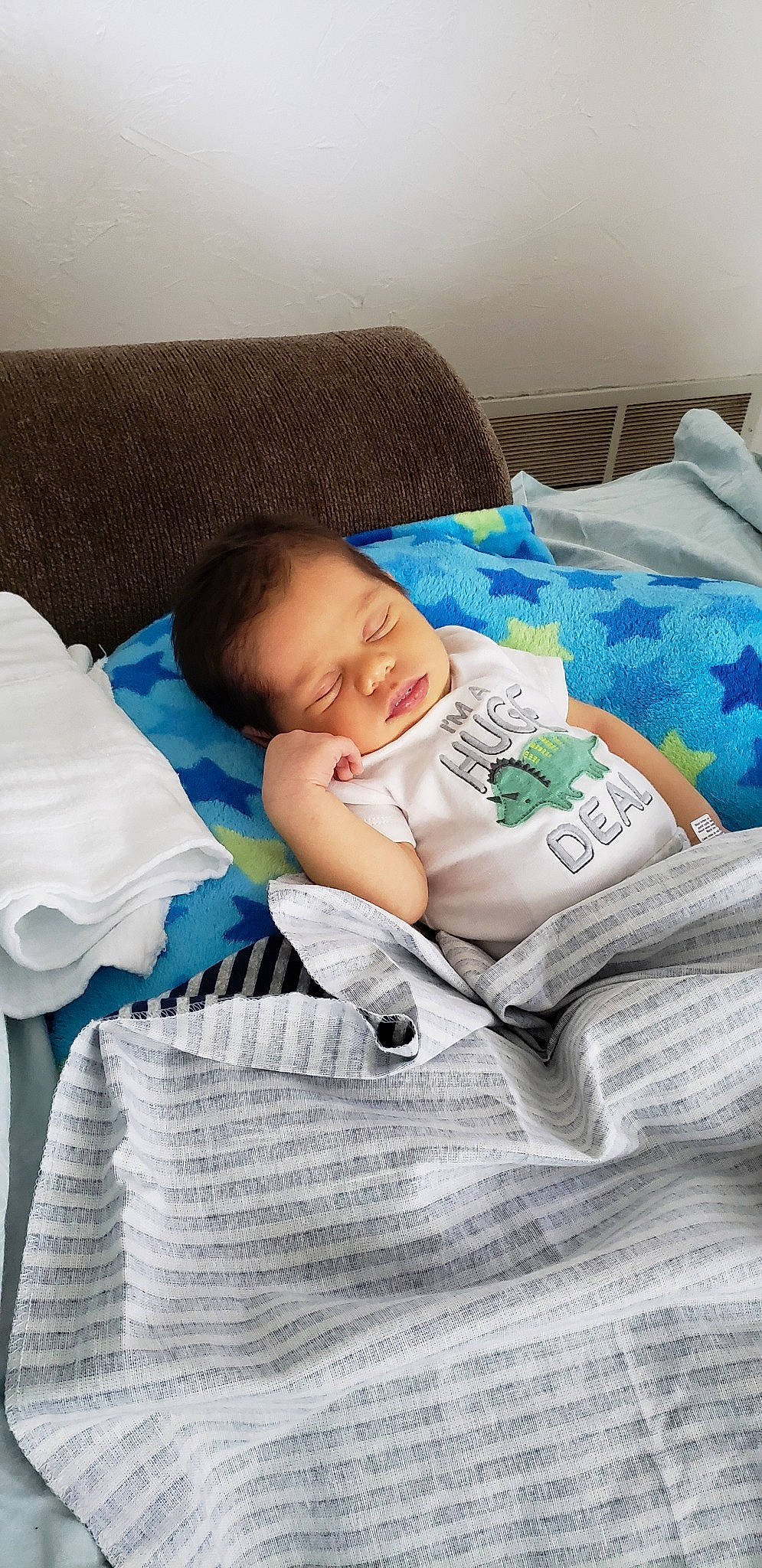 Chance is registered to the contest to win money with this photo: baby, baby_sleeping, bed_sheet, bedding, bedtime, blanket, child, comfort, furniture, linens, nap, person, pillow, product, sleep, textile, toddler