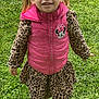 Alaiya is registered to the contest to win money with this photo: child, girl, smiling, standing, grass, outdoor, pink_vest, minnie_mouse, leopard_print, pigtails, shoes, happy, casual_clothing, nature, daylight, cute, portrait, young, fashion, feet