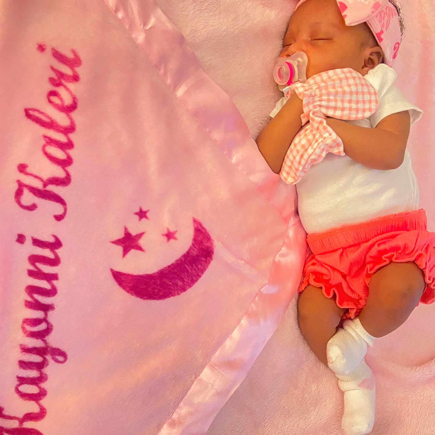 Kayonni joined the competition — help win amazing prizes! baby, bed, blanket, bonnet, clothing, diaper, face, furniture, glove, hat, head, hosiery, newborn, person, photography, portrait, quilt, shorts, sleeping, sock