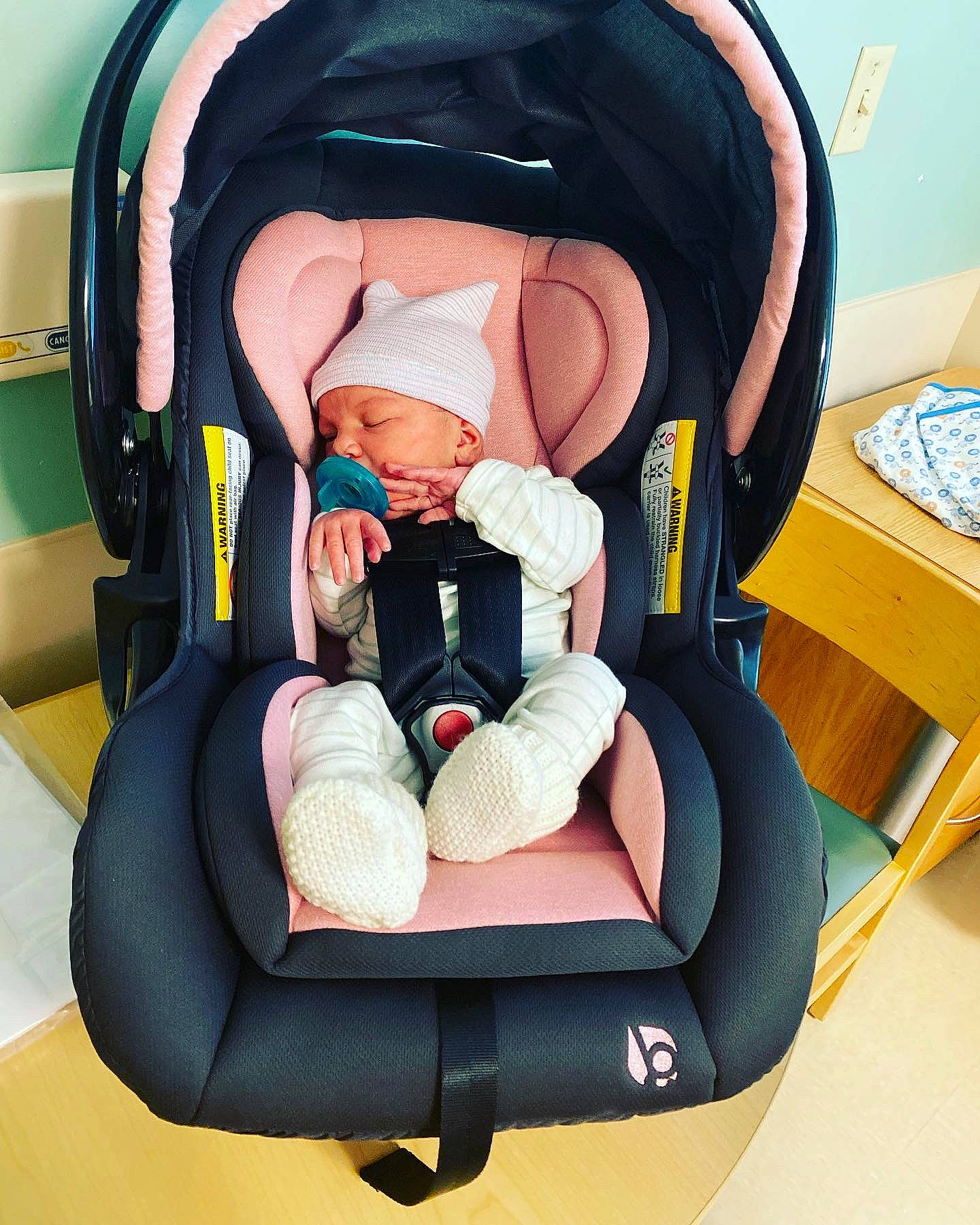 Josephina is registered to the contest to win money with this photo: auto_part, baby, baby_carriage, baby_in_car_seat, baby_products, baby_safety, baby_toys, blue, car_seat, child, comfort, head_restraint, headwear, health_care, leisure, person, product, recreation, service, sitting