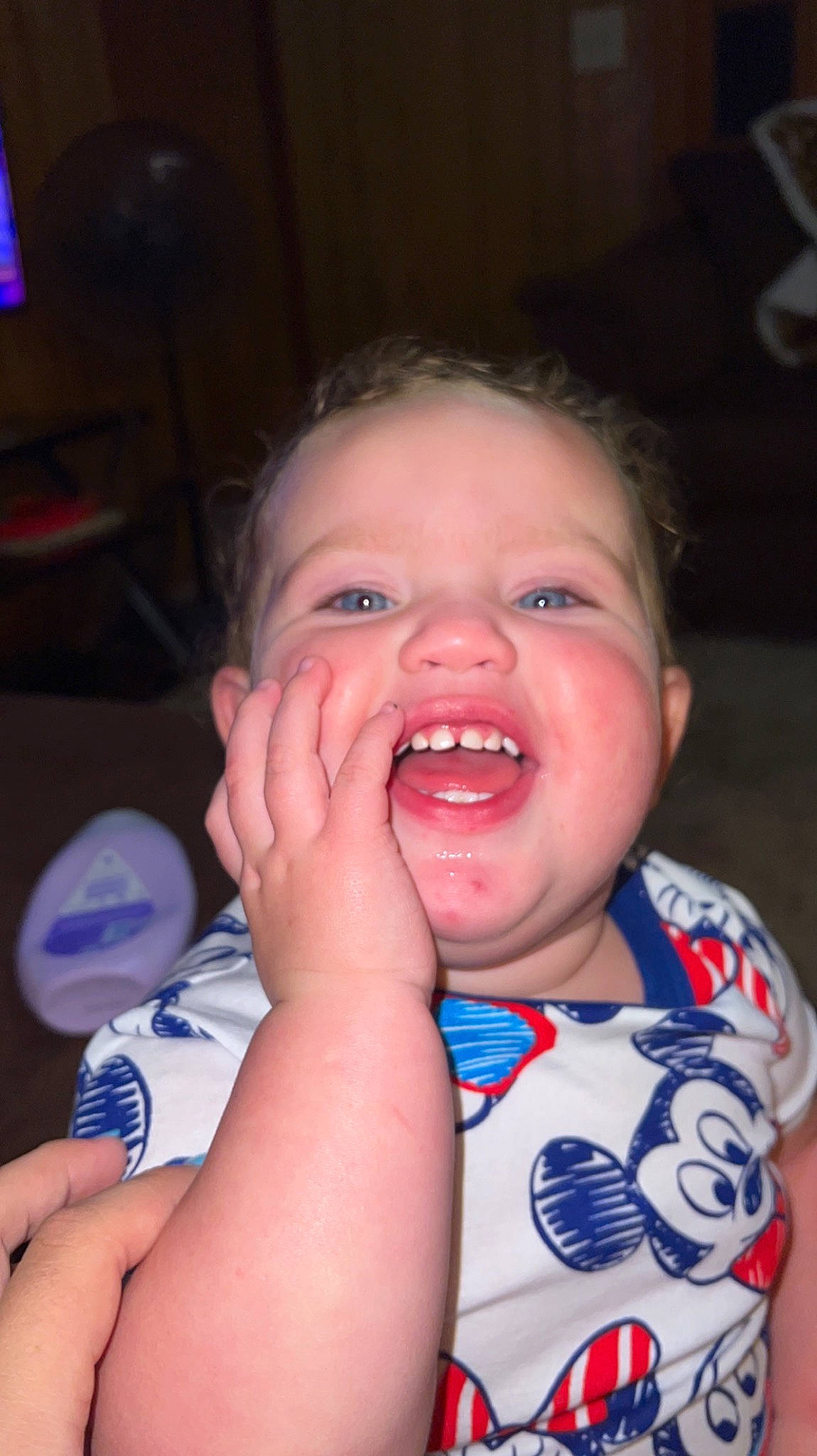 Olivia joined the competition — help win amazing prizes! arm, cheek, chin, ear, eye, eyebrow, facial_expression, finger, forehead, gesture, happy, head, jaw, lip, mouth, nose, person, skin, smile, tongue