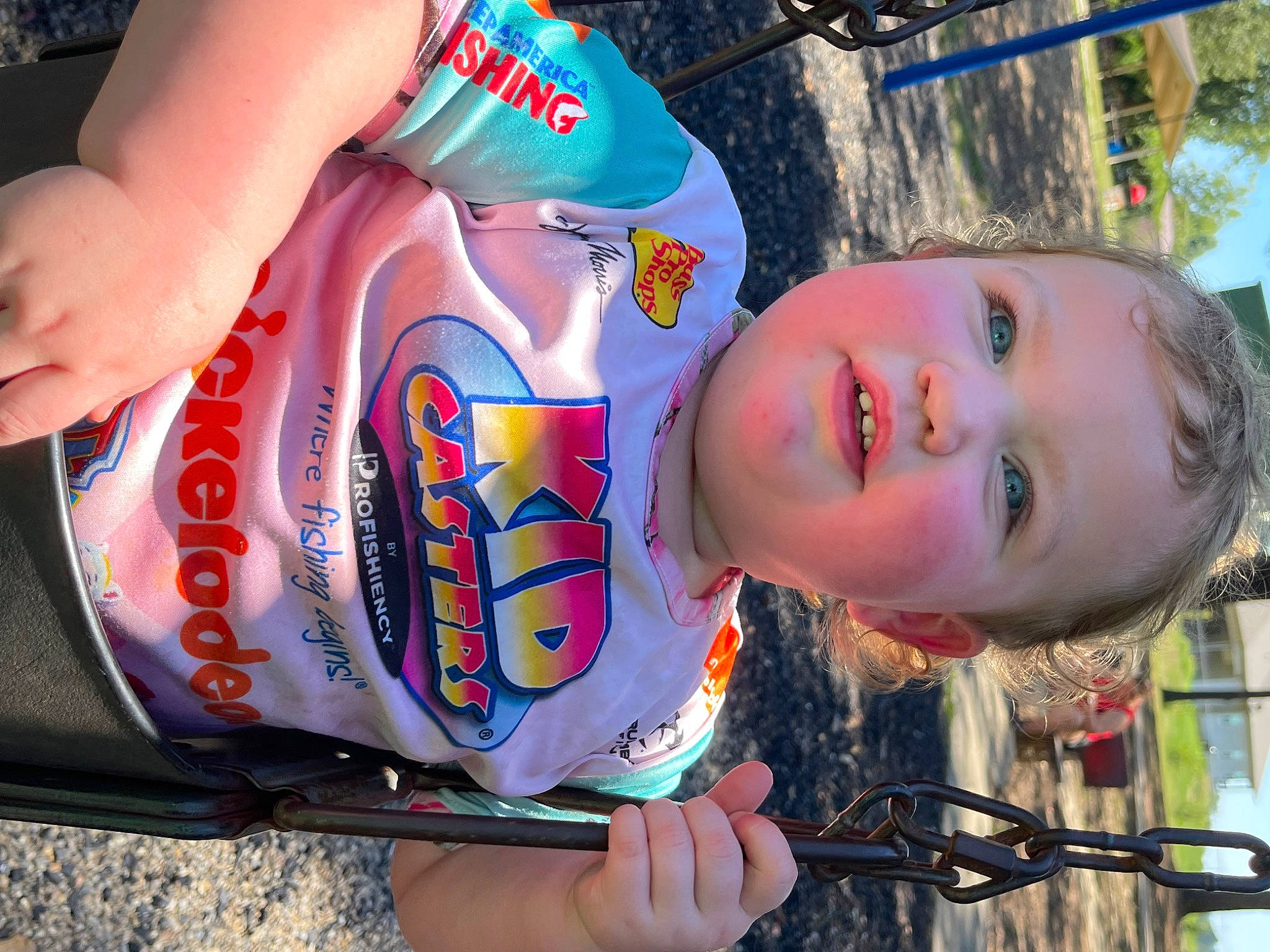 Olivia joined the competition — help win amazing prizes! aluminum_can, carbonated_soft_drinks, carmine, child, cool, drink, electric_blue, fun, happy, leisure, nail, orange, person, personal_protective_equipment, plant, plastic_bottle, recreation, smile, toddler, tree