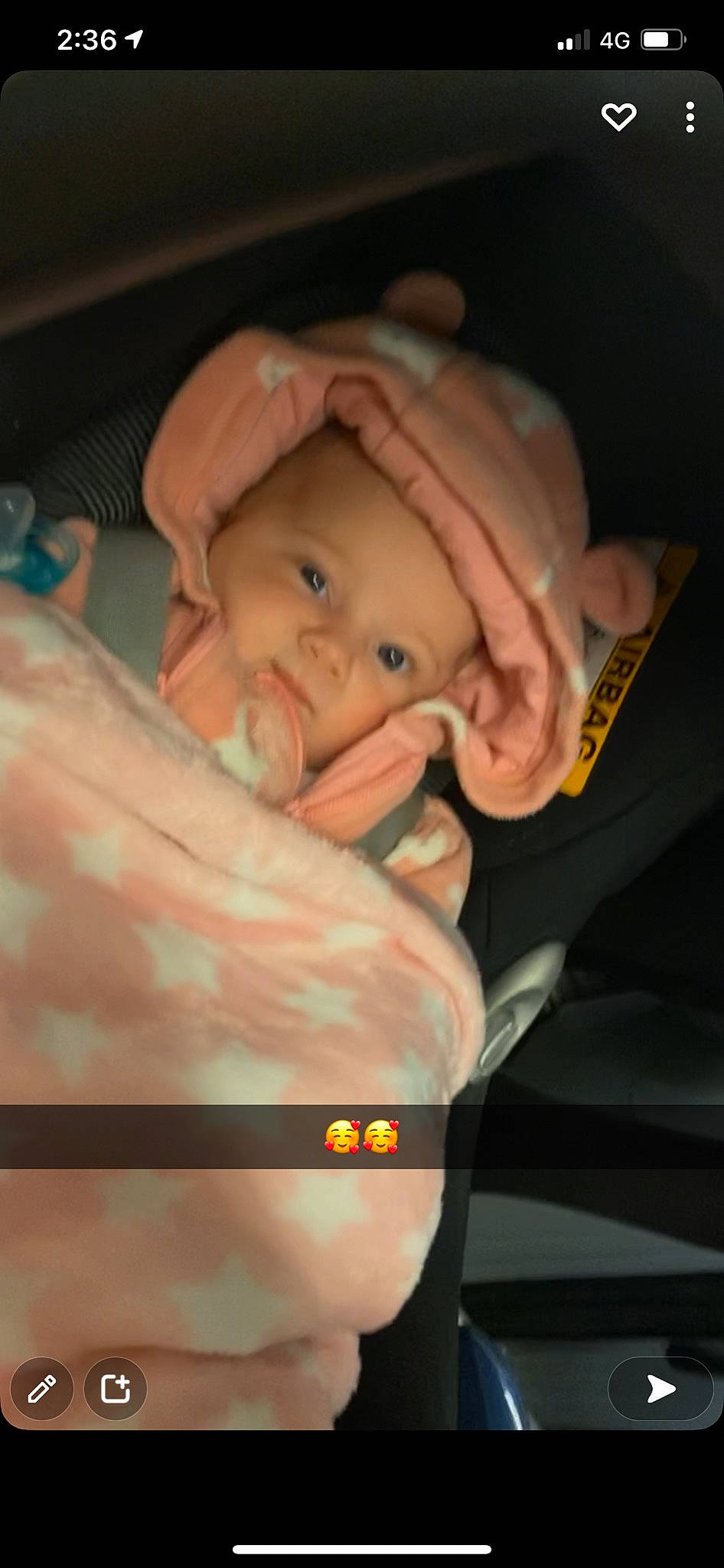 Lila is registered to the contest to win money with this photo: baby, baby_toddler_clothing, cheek, comfort, ear, eye, eyebrow, eyelash, finger, gesture, headwear, human_body, iris, lip, mouth, nail, neck, nose, person, skin