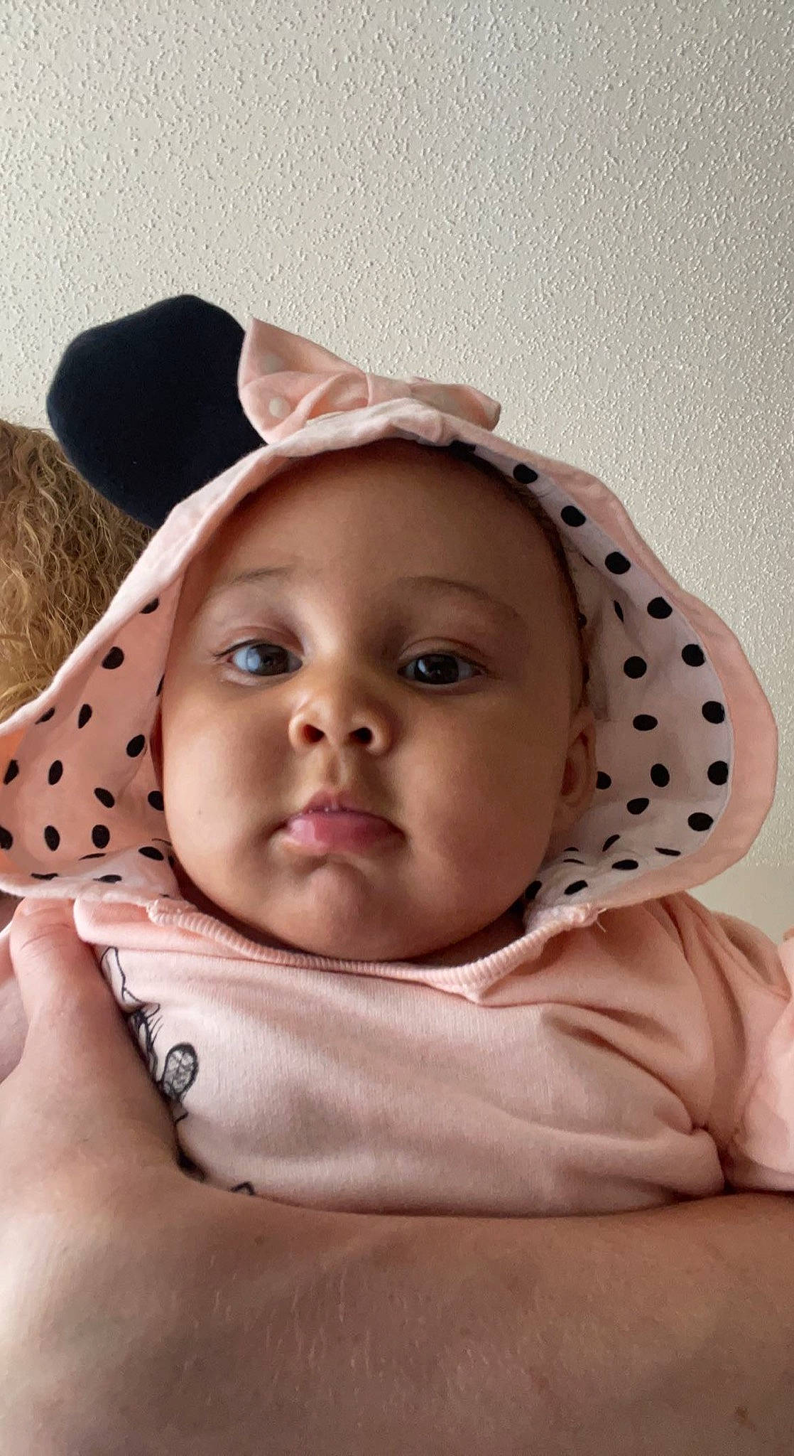 Maylani is registered to the contest to win money with this photo: baby, cap, cheek, chin, comfort, cool, eyebrow, eyelash, facial_expression, flash_photography, happy, headgear, lip, mouth, nose, outerwear, person, skin, sleeve, toddler