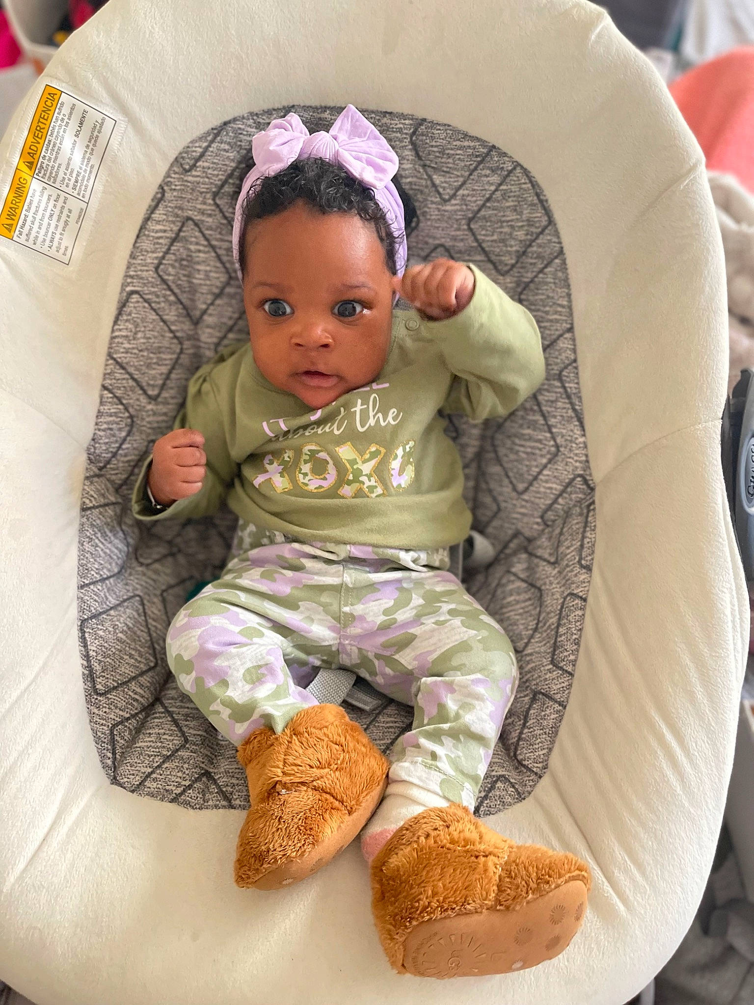 Danni joined the competition — help win amazing prizes! baby, baby_carriage, baby_products, baby_toddler_clothing, baby_toys, chair, cheek, child, circle, comfort, linens, mammal, pattern, person, play, room, sitting, sleeve, thigh, toddler