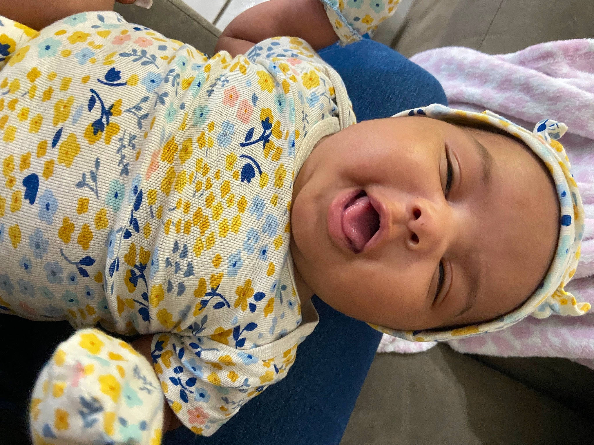 Liliana joined the competition — help win amazing prizes! baby, baby_toddler_clothing, bedtime, cheek, child, comfort, fun, grass, happy, headgear, headwear, human_body, human_leg, linens, nap, nightwear, nose, pattern, person, skin