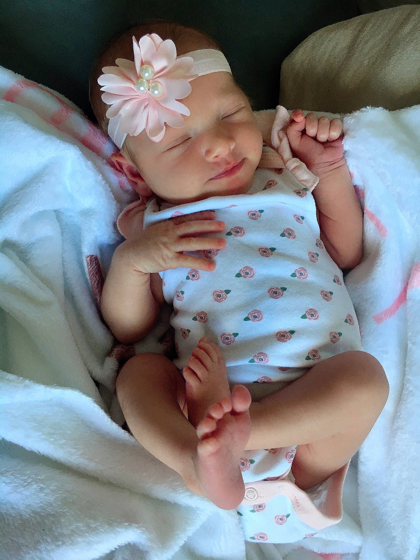 Leanna joined the competition — help win amazing prizes! baby, baby_sleeping, birth, child, headwear, person, toddler