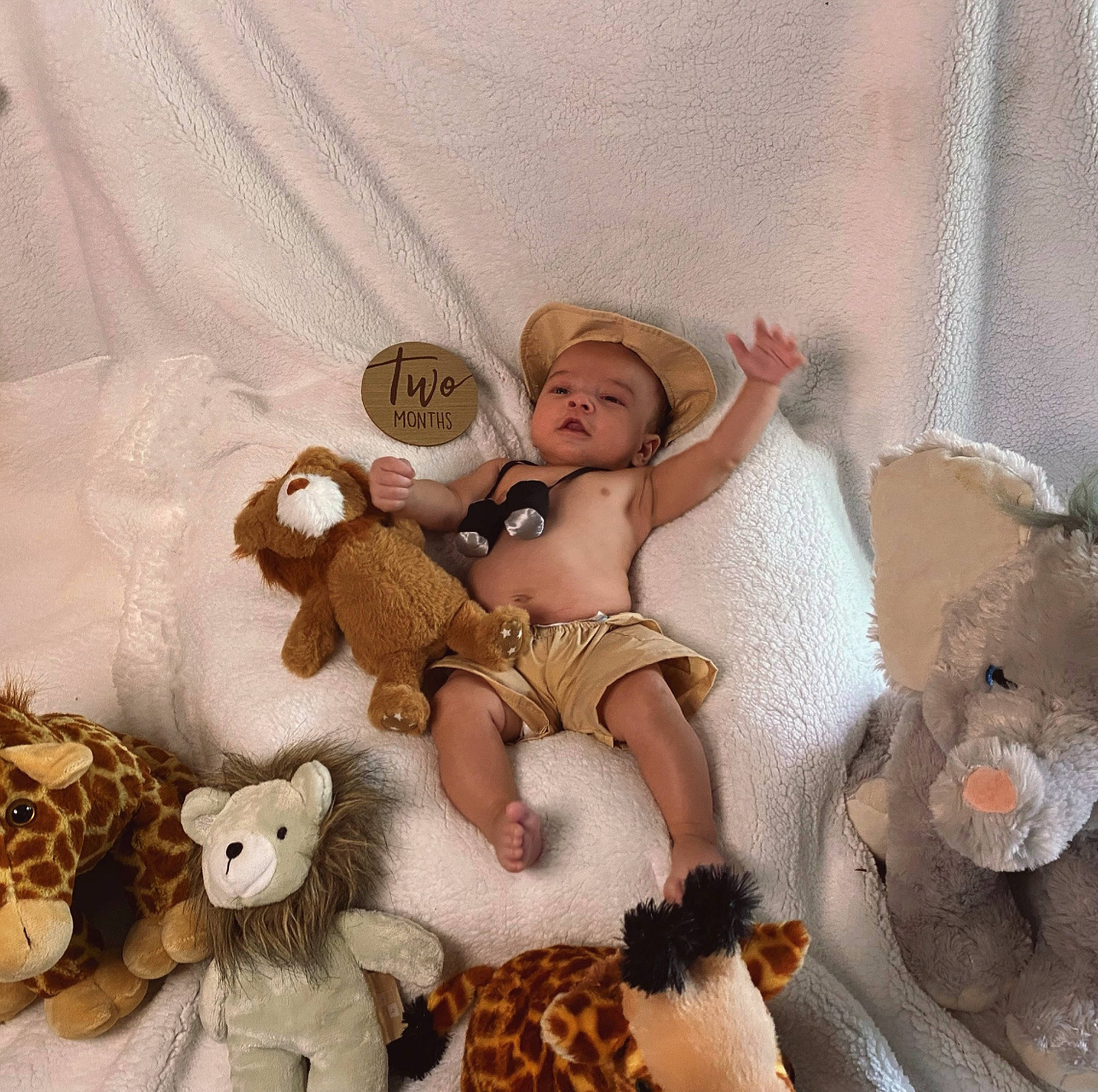 Jalen is registered to the contest to win money with this photo: angel, art, baby_sleeping, baby_toddler_clothing, baby_toys, doll, fawn, fictional_character, figurine, fur, ornament, pattern, person, plush, room, stuffed_toy, toy, wood