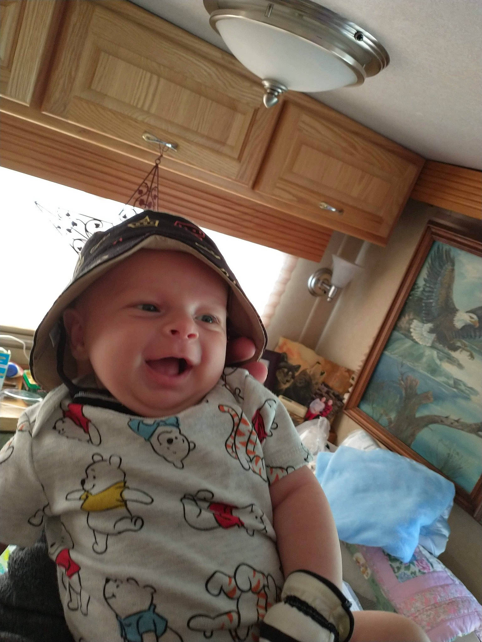 Daniel joined the competition — help win amazing prizes! baby, baby_toddler_clothing, ceiling, cheek, child, comfort, eye, face, facial_expression, fun, happy, head, headwear, mouth, person, picture_frame, room, sitting, skin, smile