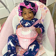 Ary joined the competition — help win amazing prizes! baby, infant, onesie, unicorn, pink, blue, baby_seat, smile, bonnet, pouch, snail, carpet, door, indoor, child, cute, happy, clothing, person, portrait