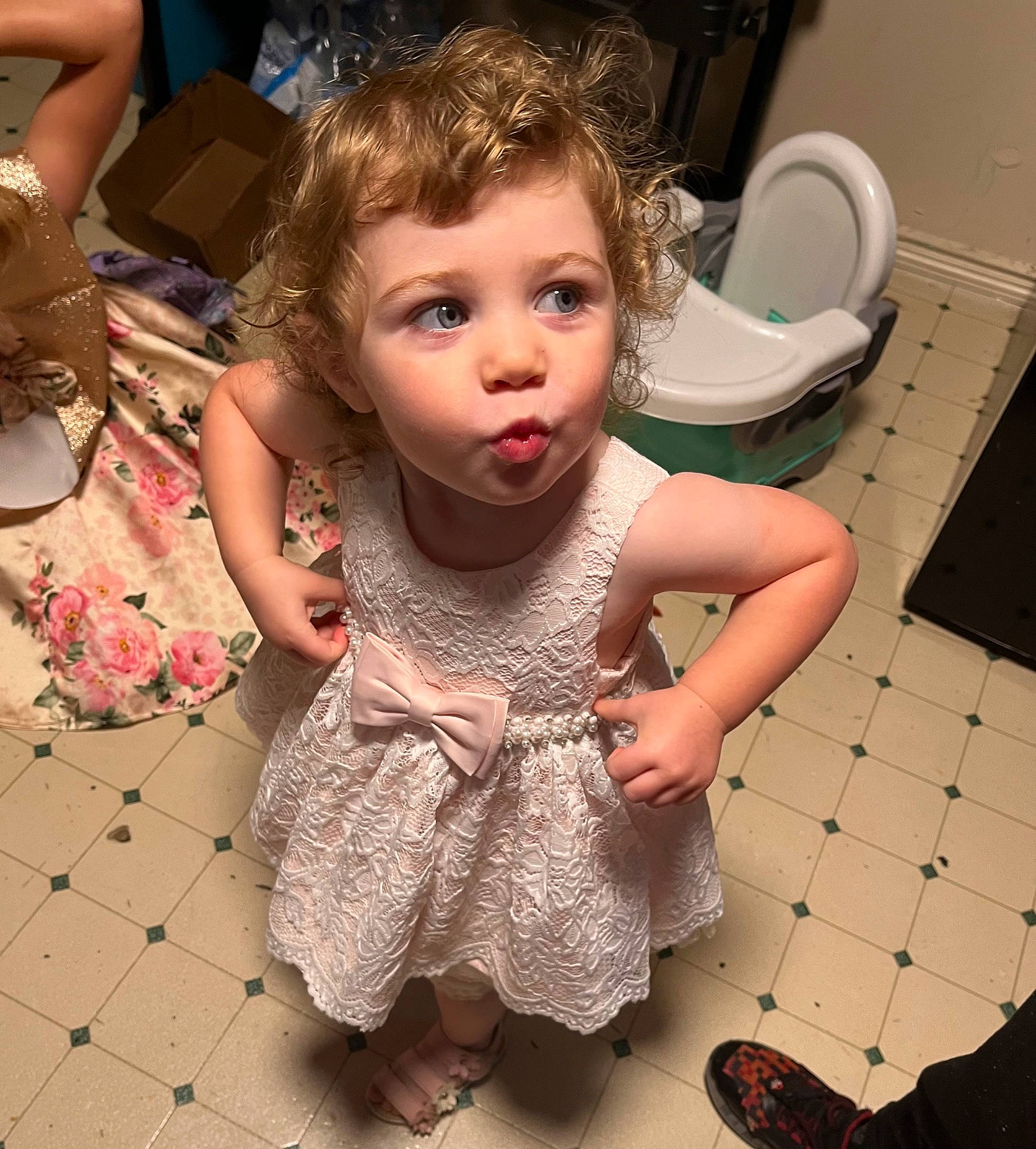 Alice joined the competition — help win amazing prizes! arm, baby, baby_toddler_clothing, chair, cheek, child, event, eyelash, fashion_accessory, flooring, fun, hairstyle, hand, happy, human_leg, pattern, person, sandal, sitting, skin