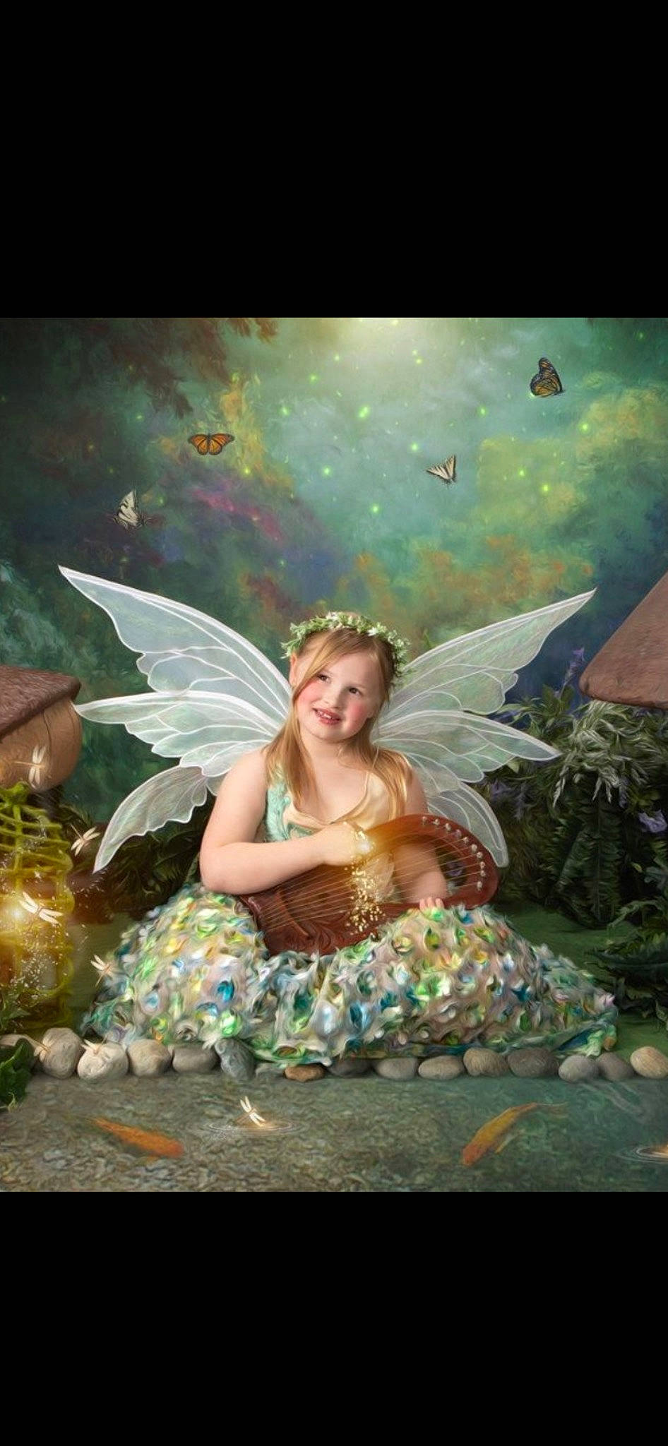 Melanie Carpenter joined the competition — help win amazing prizes! angel, art, cg_artwork, fashion_accessory, feather, fictional_character, flash_photography, fun, grass, happy, headpiece, illustration, joy, mythical_creature, mythology, painting, people_in_nature, person, plant, sitting