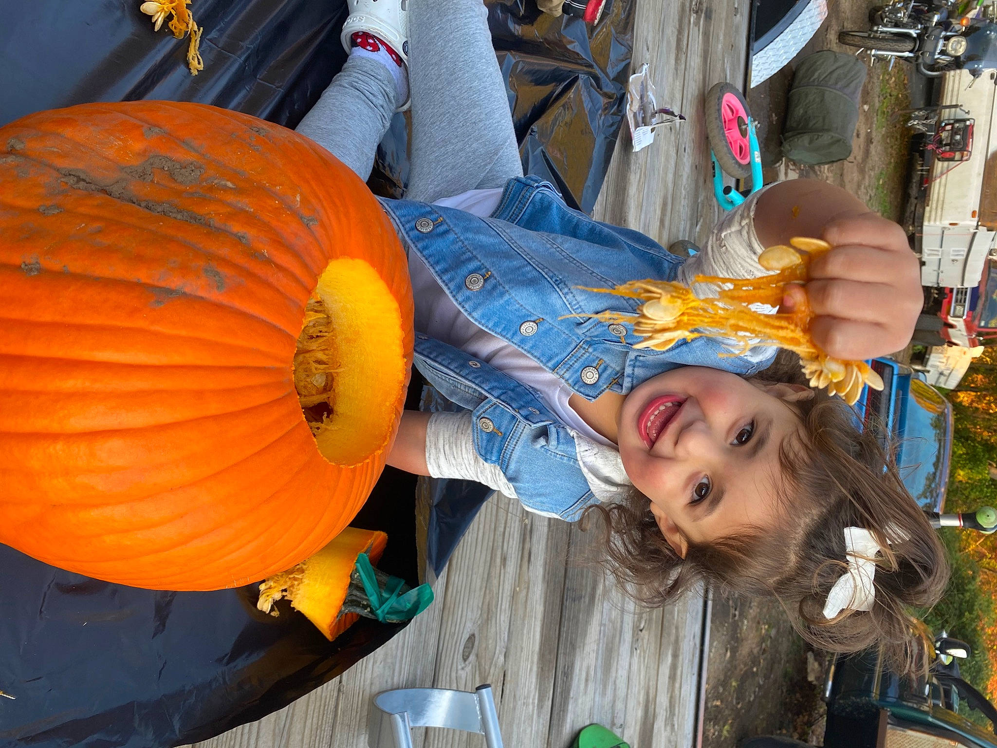 Lainey joined the competition — help win amazing prizes! art, calabaza, child, cucurbita, fun, gourd, happy, leisure, local_food, natural_foods, orange, person, plant, produce, pumpkin, smile, squash, toddler, vegetable, winter_squash