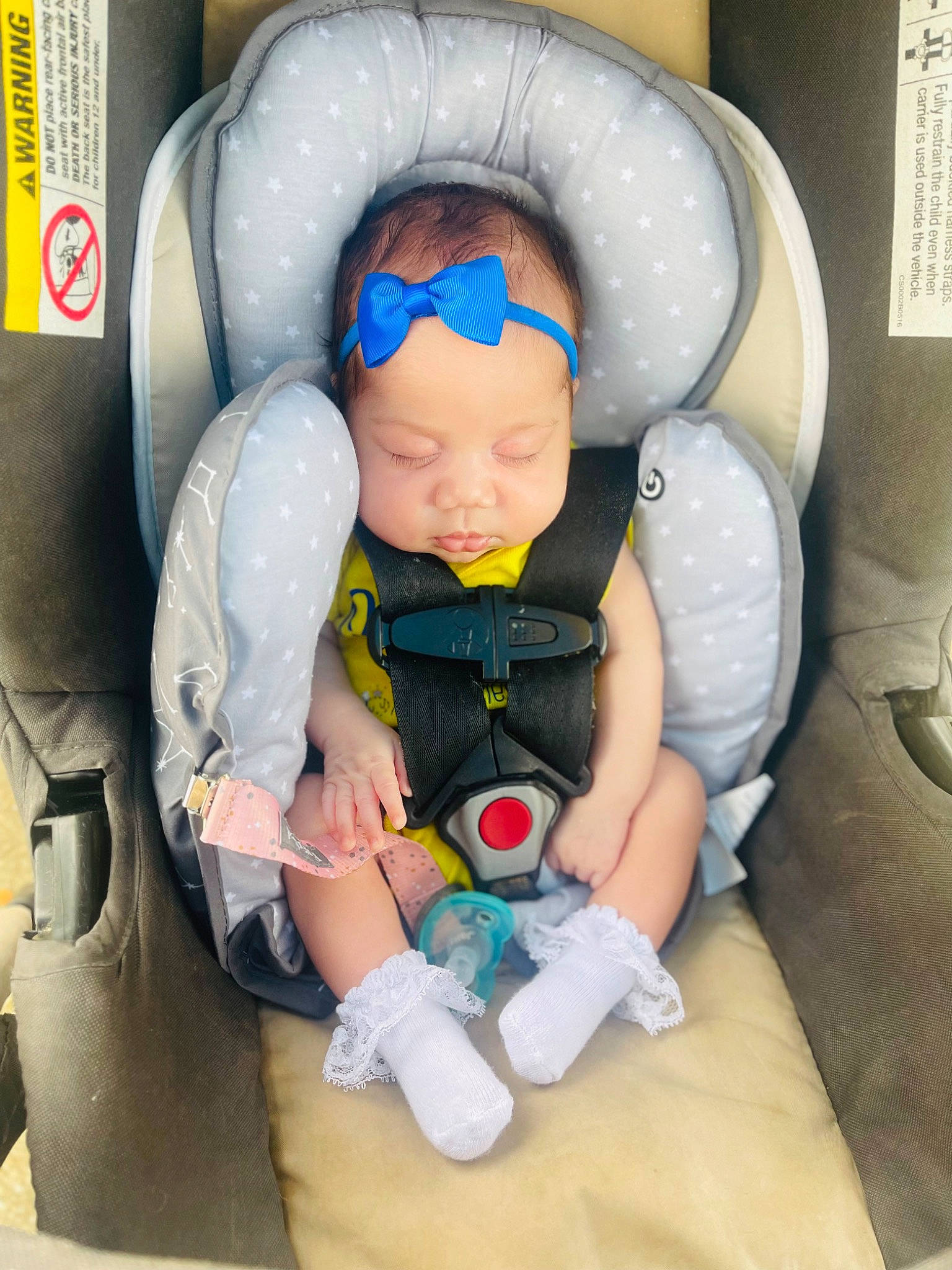 Mayleigh joined the competition — help win amazing prizes! auto_part, baby, baby_in_car_seat, baby_products, baby_safety, baby_sleeping, baby_toddler_clothing, car_seat, child, comfort, eyewear, headwear, health_care, knee, medical, person, personal_protective_equipment, service, sitting, thigh