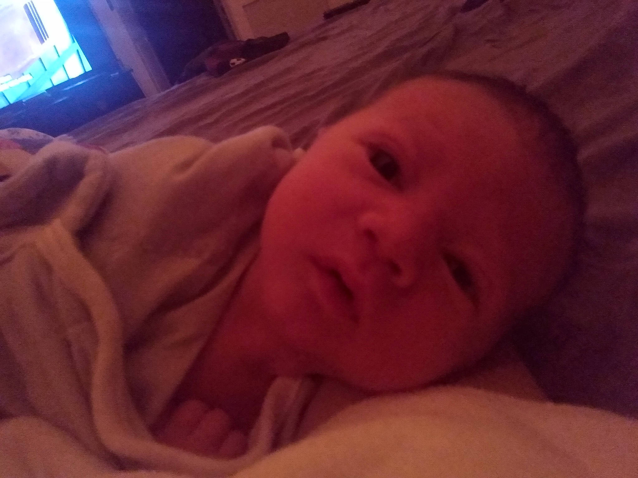 Ivar is registered to the contest to win money with this photo: baby, cheek, chest, chin, comfort, computer_keyboard, ear, eye, eyebrow, hand, head, human_body, iris, lip, mouth, nose, person, skin, thumb, toddler