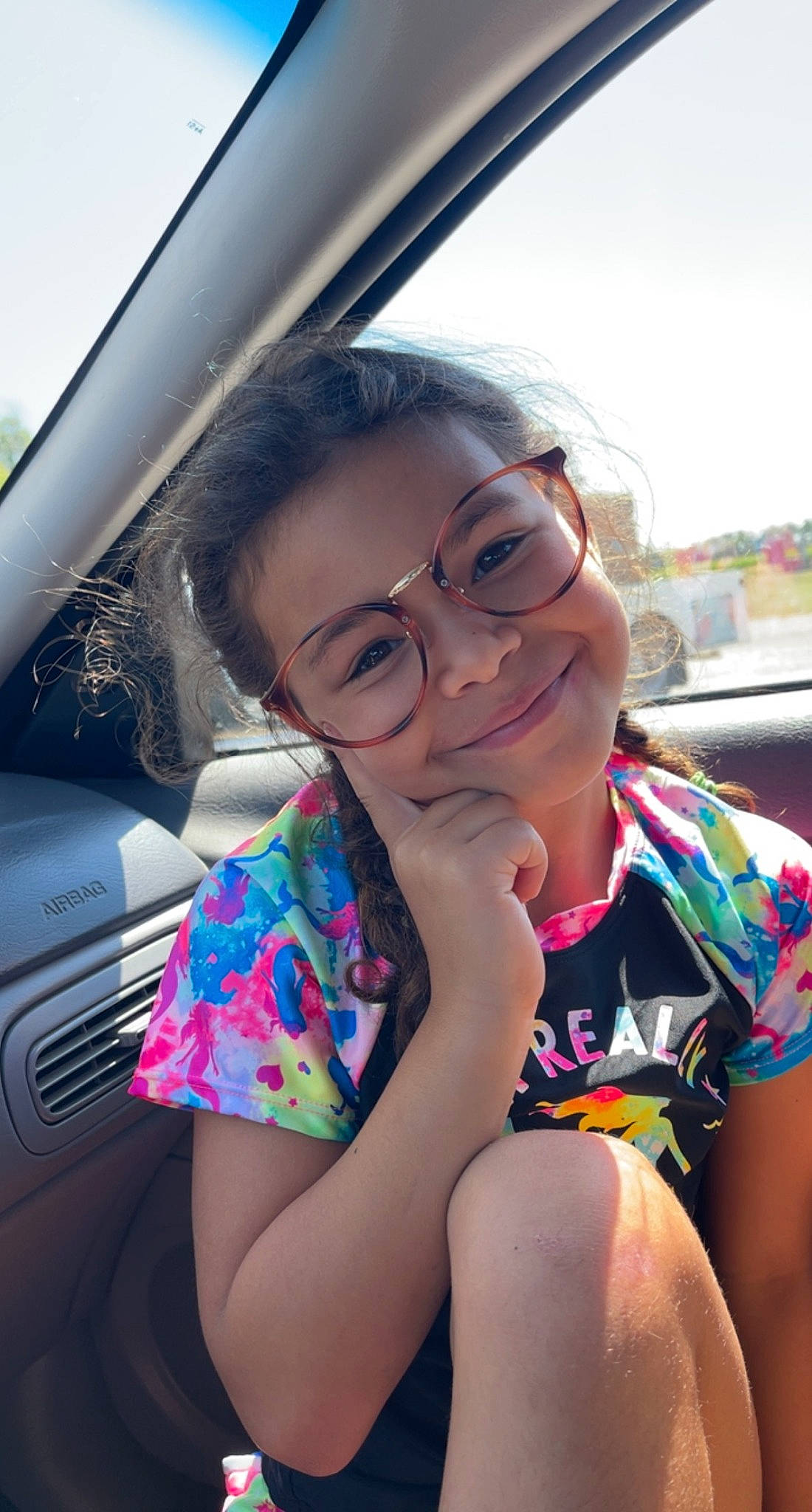 Paityn joined the competition — help win amazing prizes! automotive_design, automotive_exterior, black_hair, cool, electric_blue, eyewear, fun, gesture, glasses, happy, joy, leisure, lip, motor_vehicle, mouth, person, skin, sky, thigh, travel