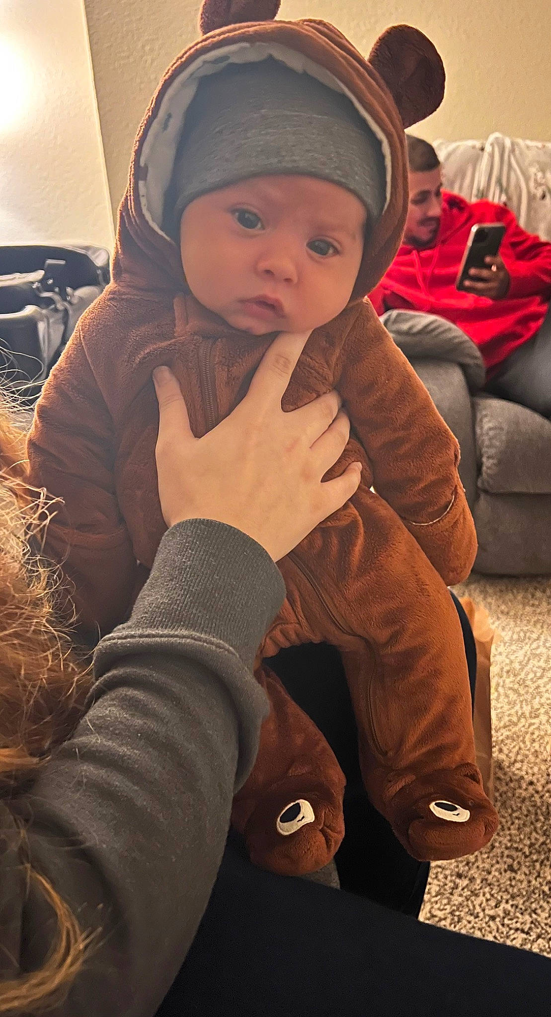 Everett joined the competition — help win amazing prizes! baby, cap, cheek, child, comfort, cool, fashion_accessory, finger, fun, gesture, happy, headgear, headwear, helmet, jacket, person, personal_protective_equipment, sitting, sleeve, thumb