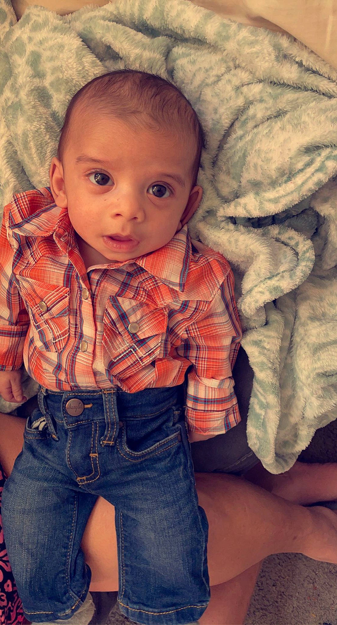 Kenai joined the competition — help win amazing prizes! arm, baby_toddler_clothing, cheek, collar, dress_shirt, eye, hairstyle, hand, head, human_body, iris, lip, mouth, neck, nose, person, plaid, skin, sleeve, standing