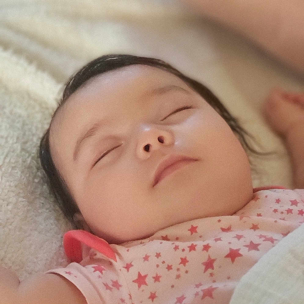 Alia is registered to the contest to win money with this photo: baby, bedtime, cheek, child, close_up, face, lip, mouth, nap, nose, person, skin, sleep, toddler