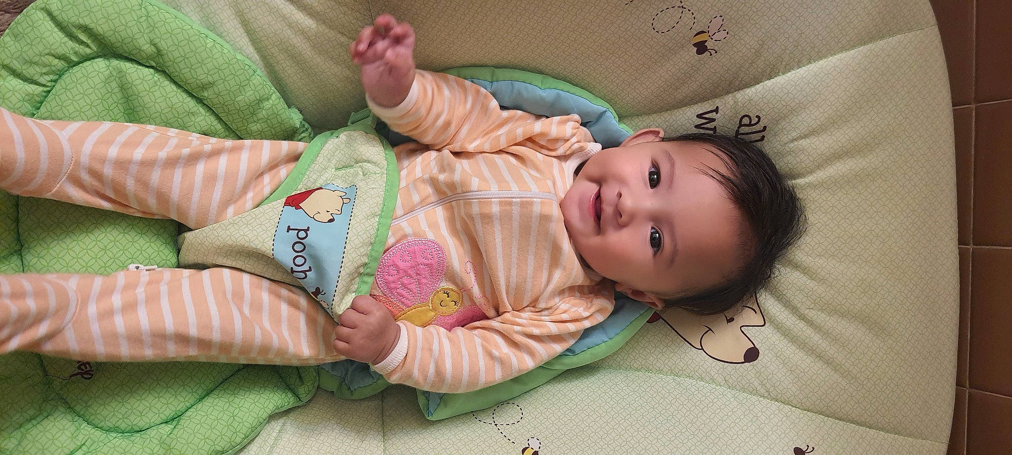 Kristine joined the competition — help win amazing prizes! baby, baby_toddler_clothing, cheek, child, comfort, couch, face, finger, grass, head, joy, linens, lip, nose, person, pink, product, skin, sleeve, smile