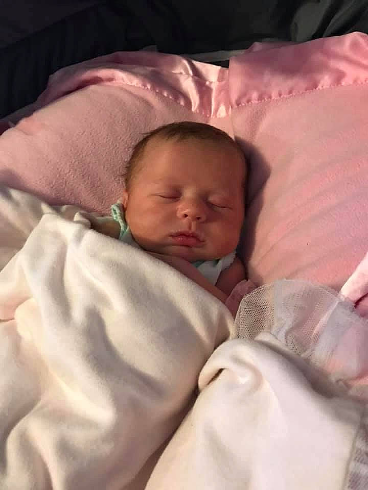 Macey joined the competition — help win amazing prizes! baby, baby_sleeping, bedtime, brown, cheek, child, chin, comfort, eyebrow, face, head, linens, lip, mouth, nap, nose, person, pink, room, skin