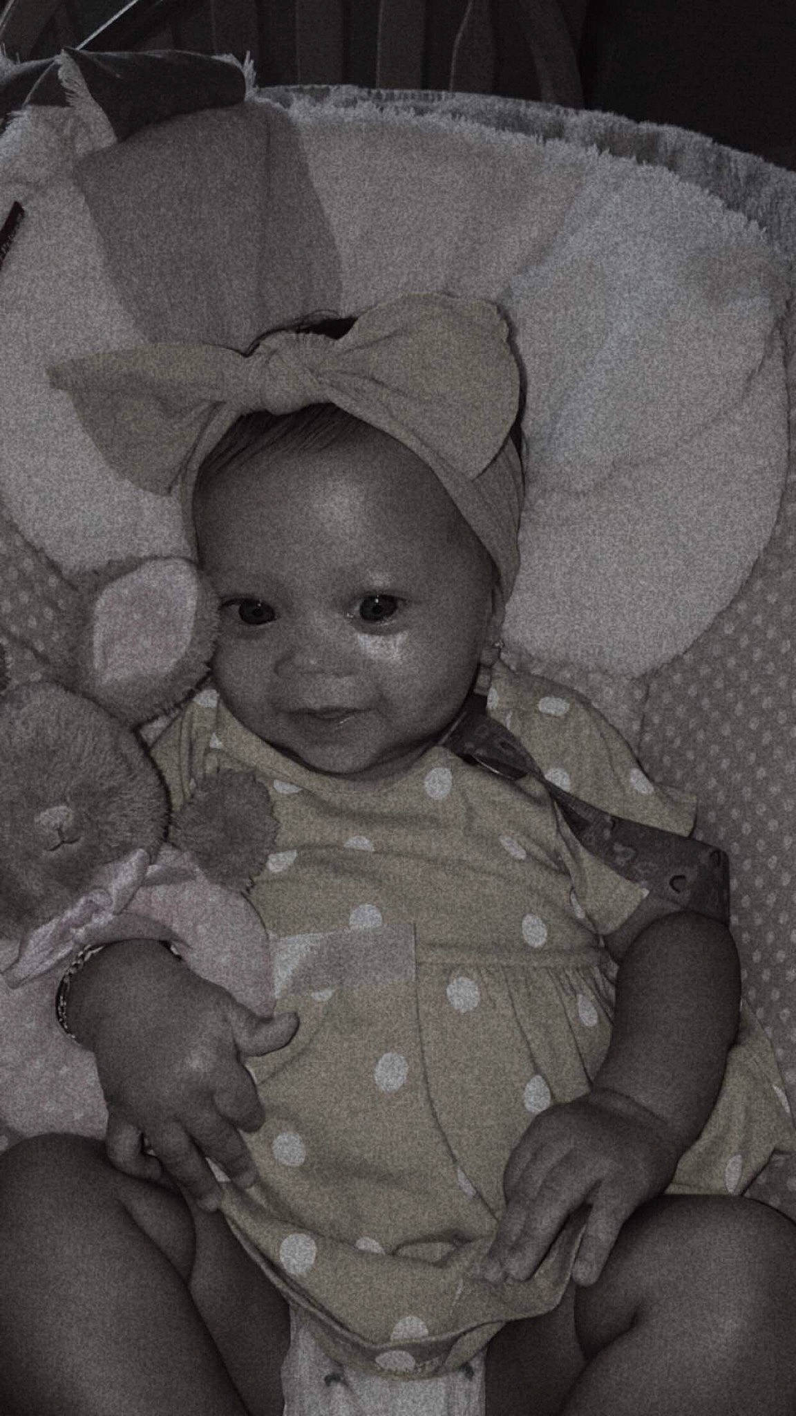 Jaliyah joined the competition — help win amazing prizes! art, baby, baby_toddler_clothing, cheek, child, chin, comfort, eyebrow, fun, happy, headgear, iris, lip, monochrome_photography, mouth, nose, pattern, person, skin, smile
