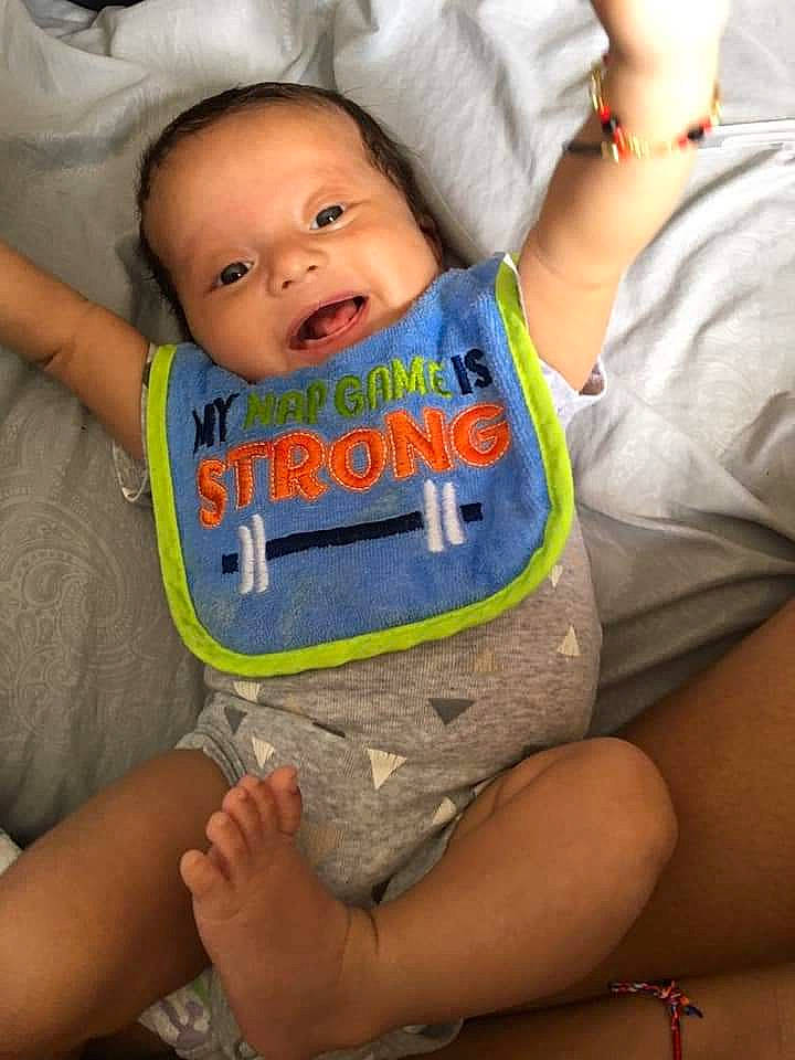 Luis is registered to the contest to win money with this photo: baby, child, diaper, person, product, toddler