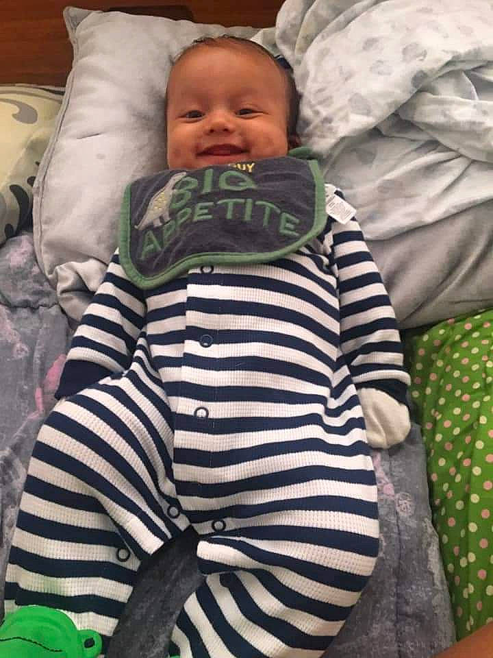 Luis joined the competition — help win amazing prizes! baby, baby_products, baby_toddler_clothing, child, green, person, product, sleep, toddler