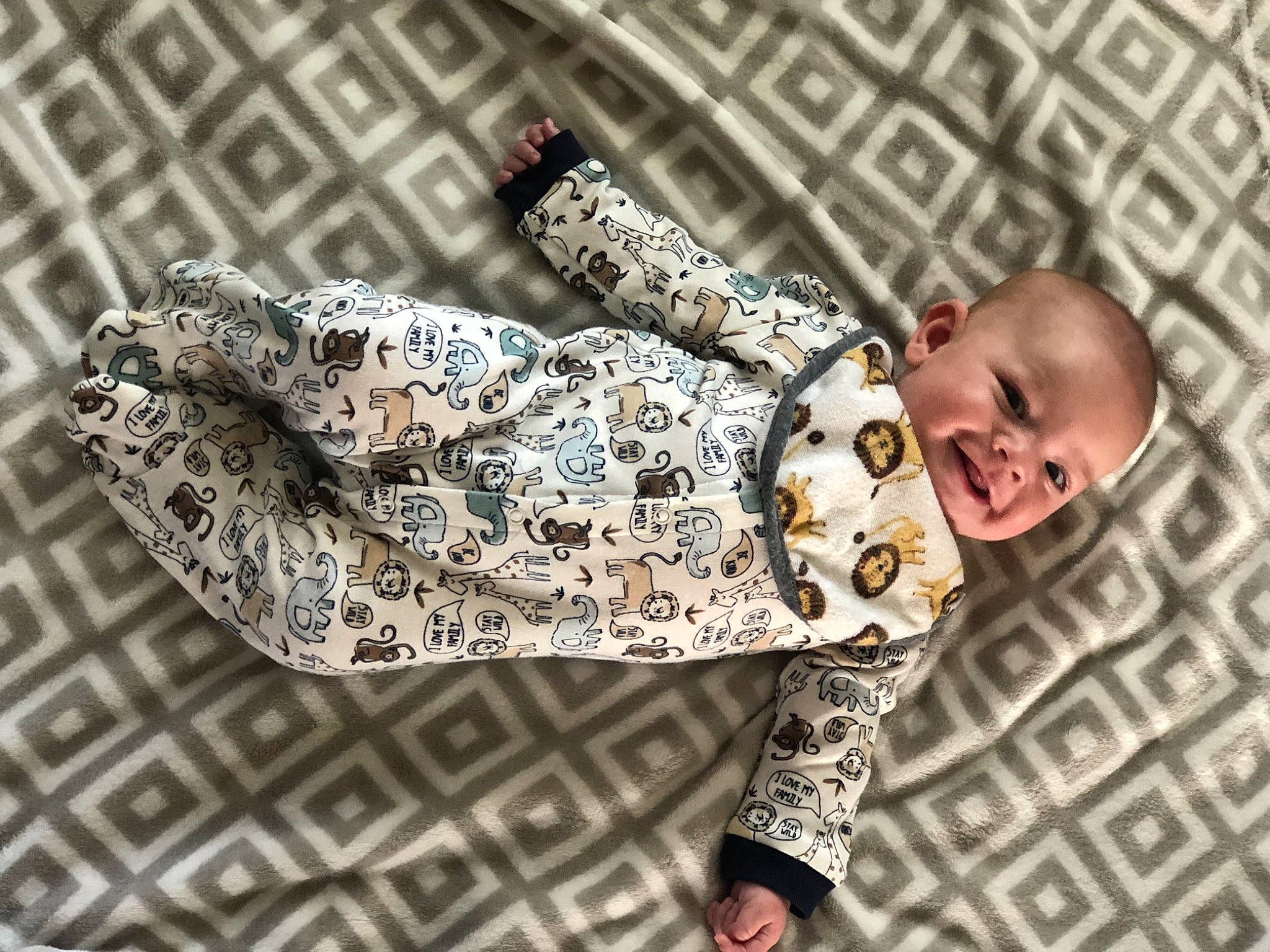 Maverick joined the competition — help win amazing prizes! arm, baby, baby_toddler_clothing, comfort, finger, floor, flooring, foot, happy, human_leg, joint, linens, pattern, person, sleeve, smile, street_fashion, thigh, toddler, waist