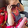 Danni joined the competition — help win amazing prizes! accessory, baby, blanket, casual, child, clothing, comfort, cute, face, fashion, hand, indoor, person, pink, portrait, seat, stroller, sunglasses, toddler, young