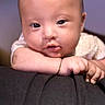 Ricardo joined the competition — help win amazing prizes! arm, baby, background_blur, child, closeup, curious, cute, expression, face, indoors, infant, newborn, peaceful, person, portrait, resting, skin, sleepy, soft_lighting, wearing_bracelet
