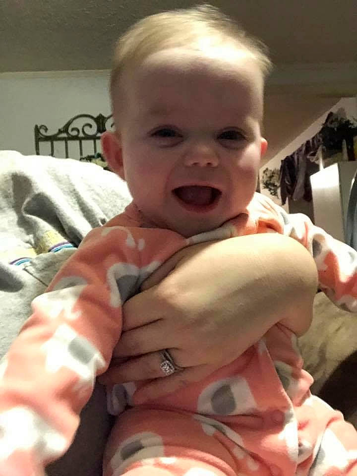 Emma Rae joined the competition — help win amazing prizes! arm, baby, birth, cheek, child, face, facial_expression, head, headwear, mouth, muscle, person, smile, thumb, toddler