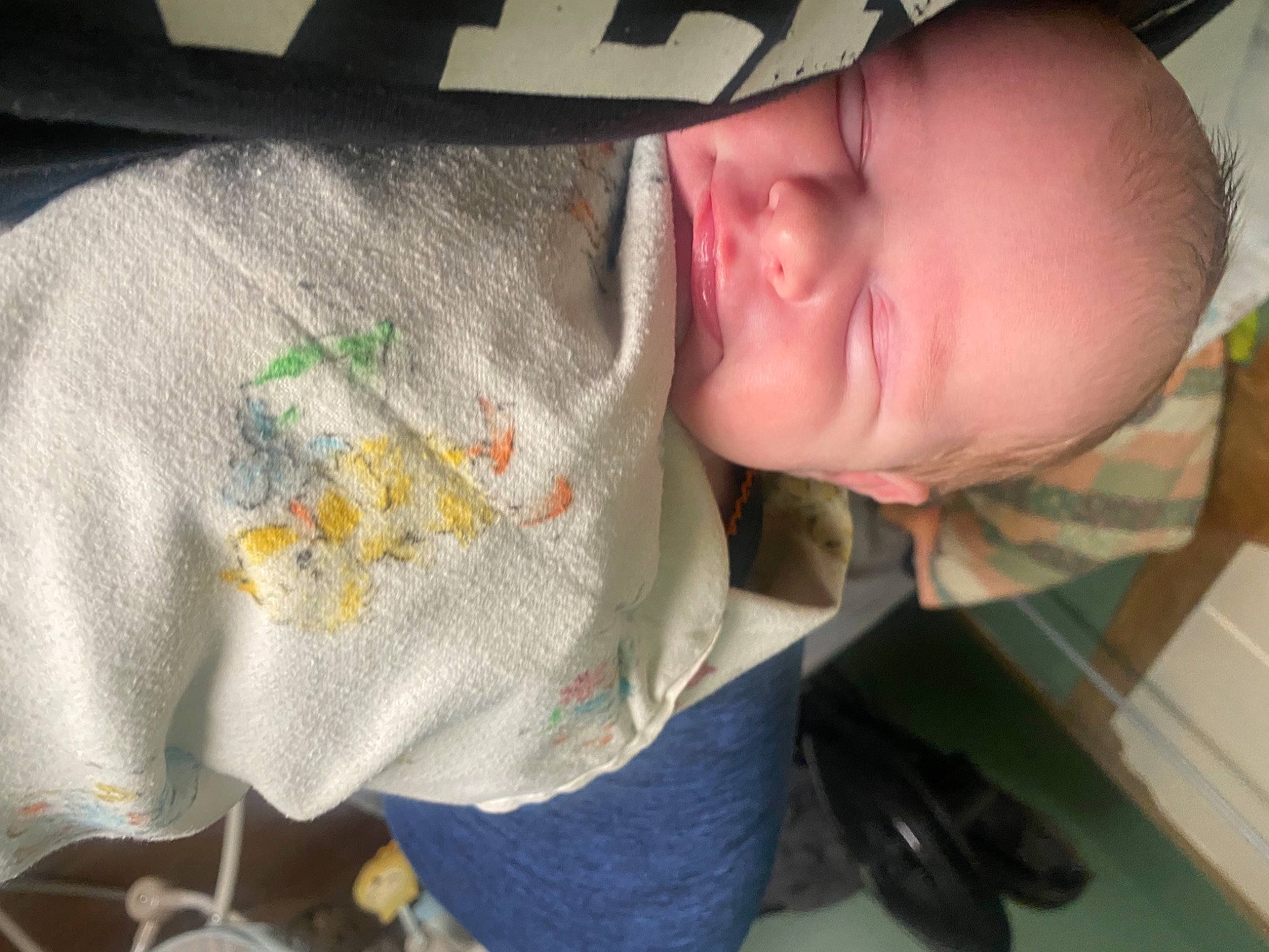 Kinley joined the competition — help win amazing prizes! arm, baby, baby_products, baby_sleeping, baby_toddler_clothing, cheek, child, comfort, finger, head, linens, mouth, neck, nose, person, skin, sleeve, t_shirt, textile, toddler