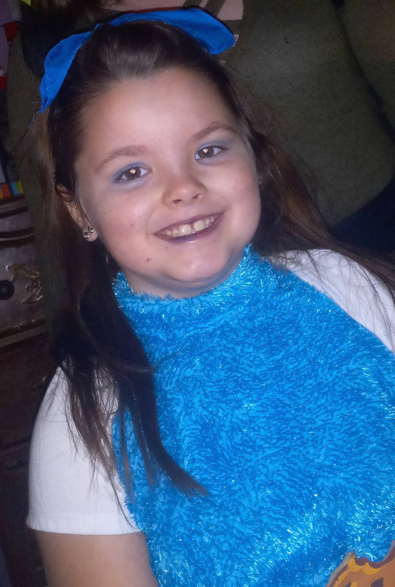 Aniyah-jae is registered to the contest to win money with this photo: black_hair, blue, chin, eye, eyebrow, eyelash, face, flash_photography, forehead, hair, happy, hat, head, headgear, iris, joy, lip, neck, organ, person