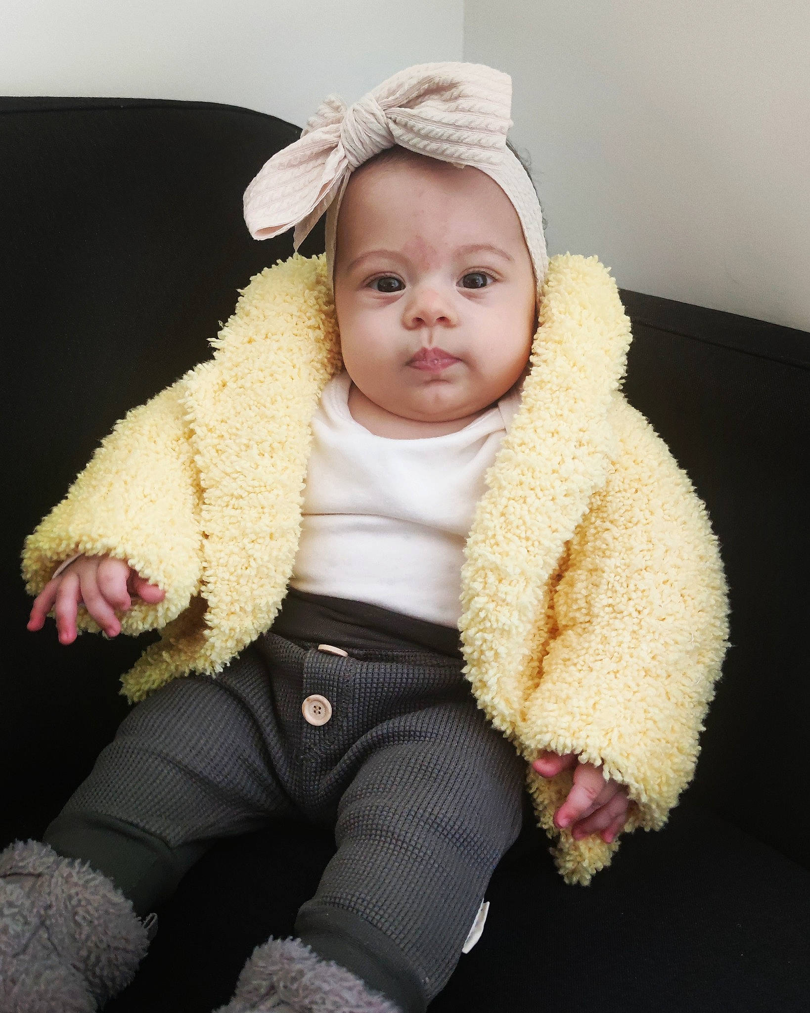 Luna is registered to the contest to win money with this photo: baby, baby_toddler_clothing, cap, cheek, collar, comfort, fashion_accessory, fur, fur_clothing, happy, headgear, hood, jacket, knit_cap, outerwear, person, sleeve, textile, toddler, wool