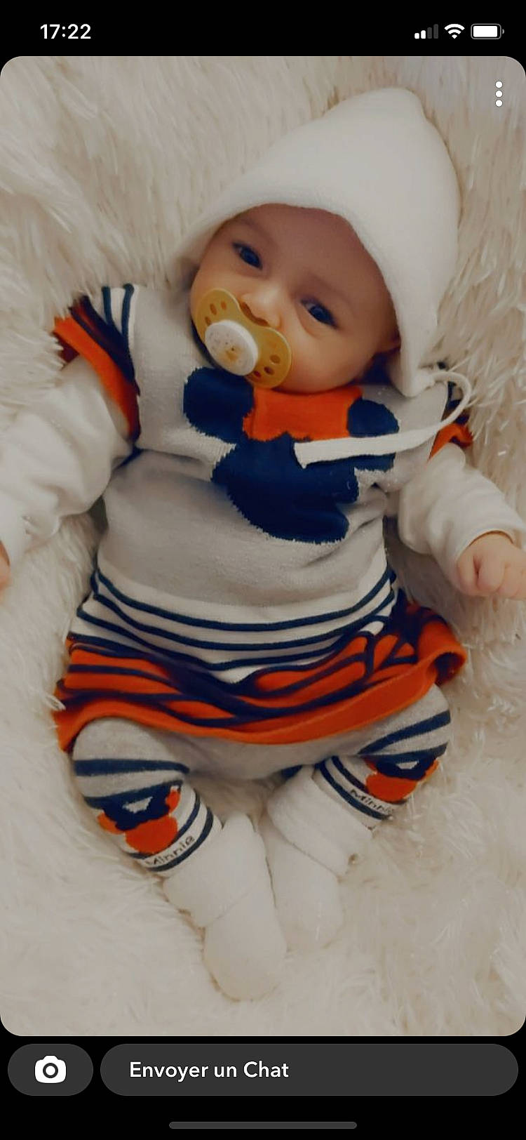 Maylia participe au concours pour gagner de l'argent avec cette photo : baby, baby_products, baby_toddler_clothing, baby_toys, cheek, child, eye, face, fictional_character, fur, head, headwear, orange, pattern, person, play, sleeve, textile, thumb, toddler
