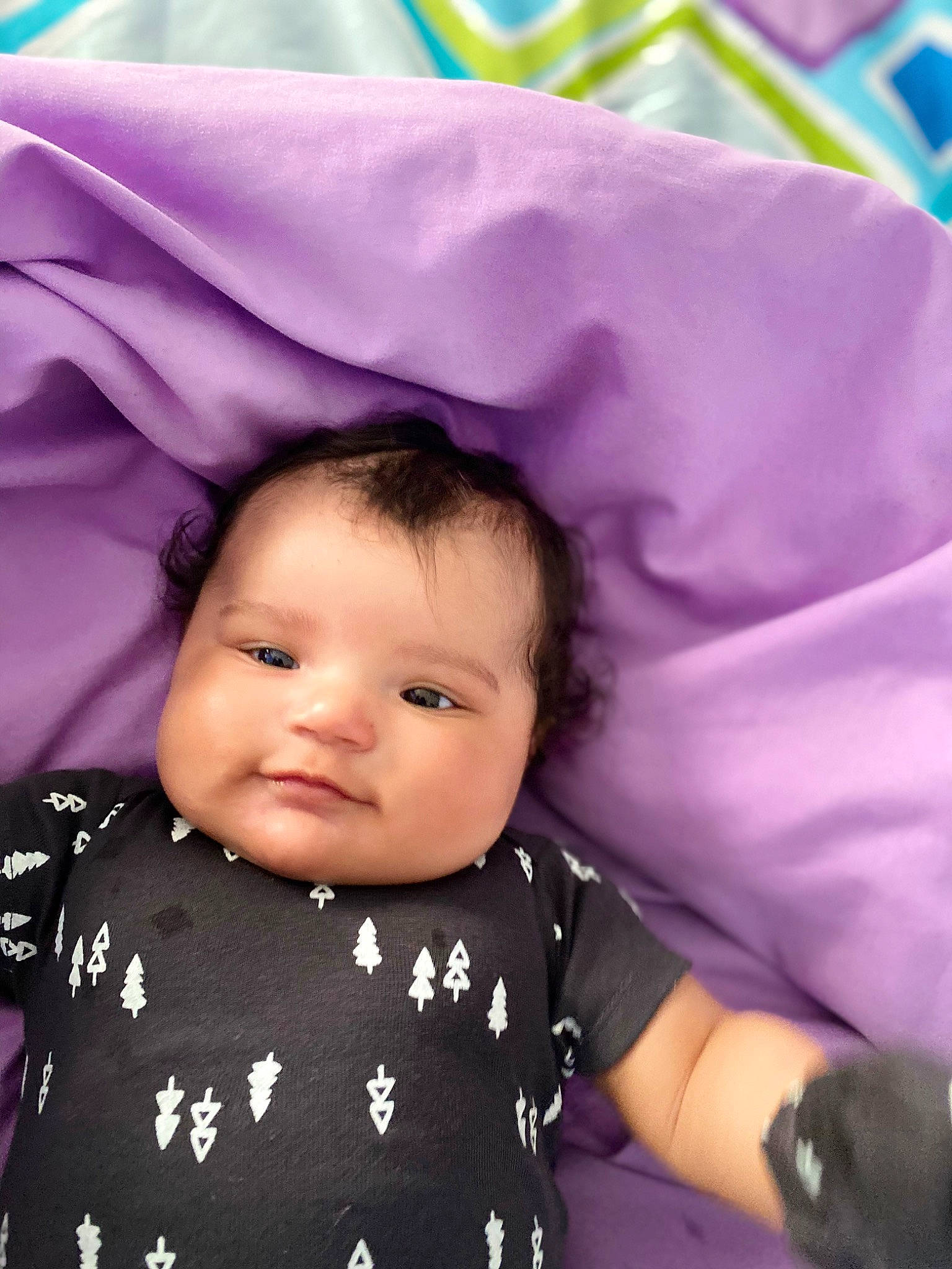 Nolan joined the competition — help win amazing prizes! baby, baby_toddler_clothing, beauty, cheek, comfort, eye, green, happy, iris, nose, person, photograph, pink, product, purple, skin, sleeve, textile, toddler, violet